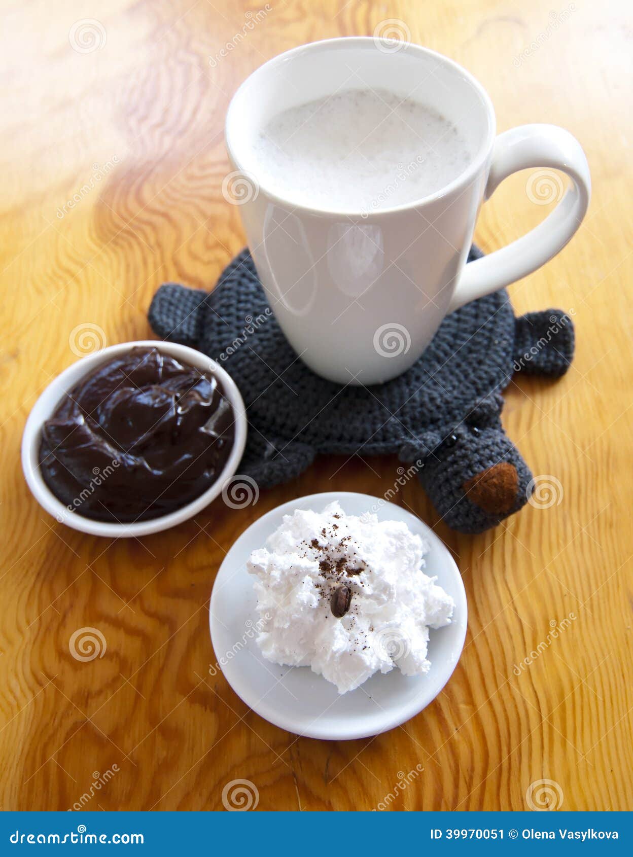 Cup of milk with chocolate stock image. Image of christmas 39970051