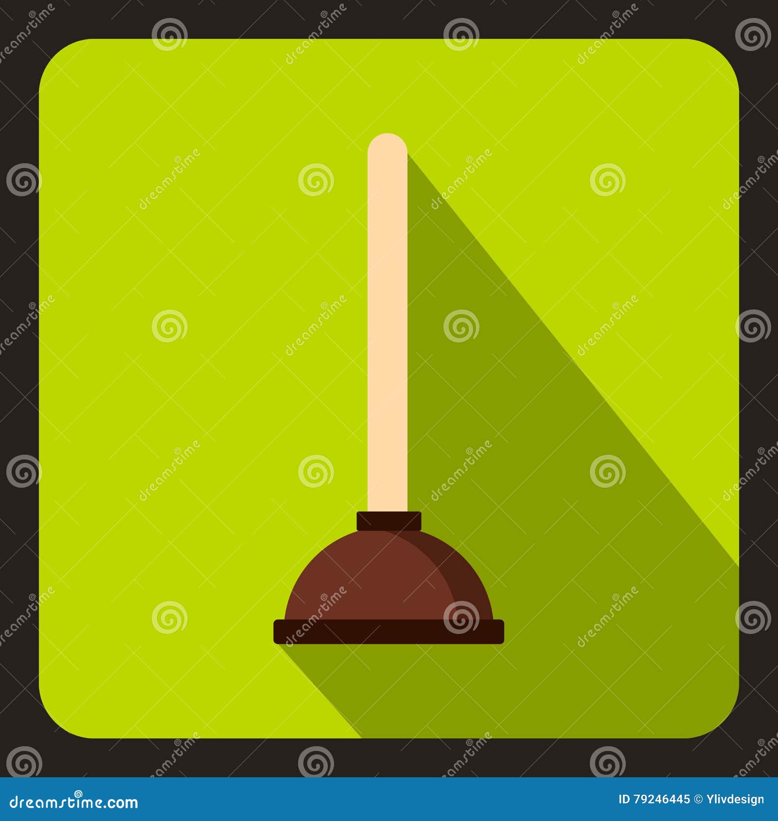 cup plunger icon, flat style