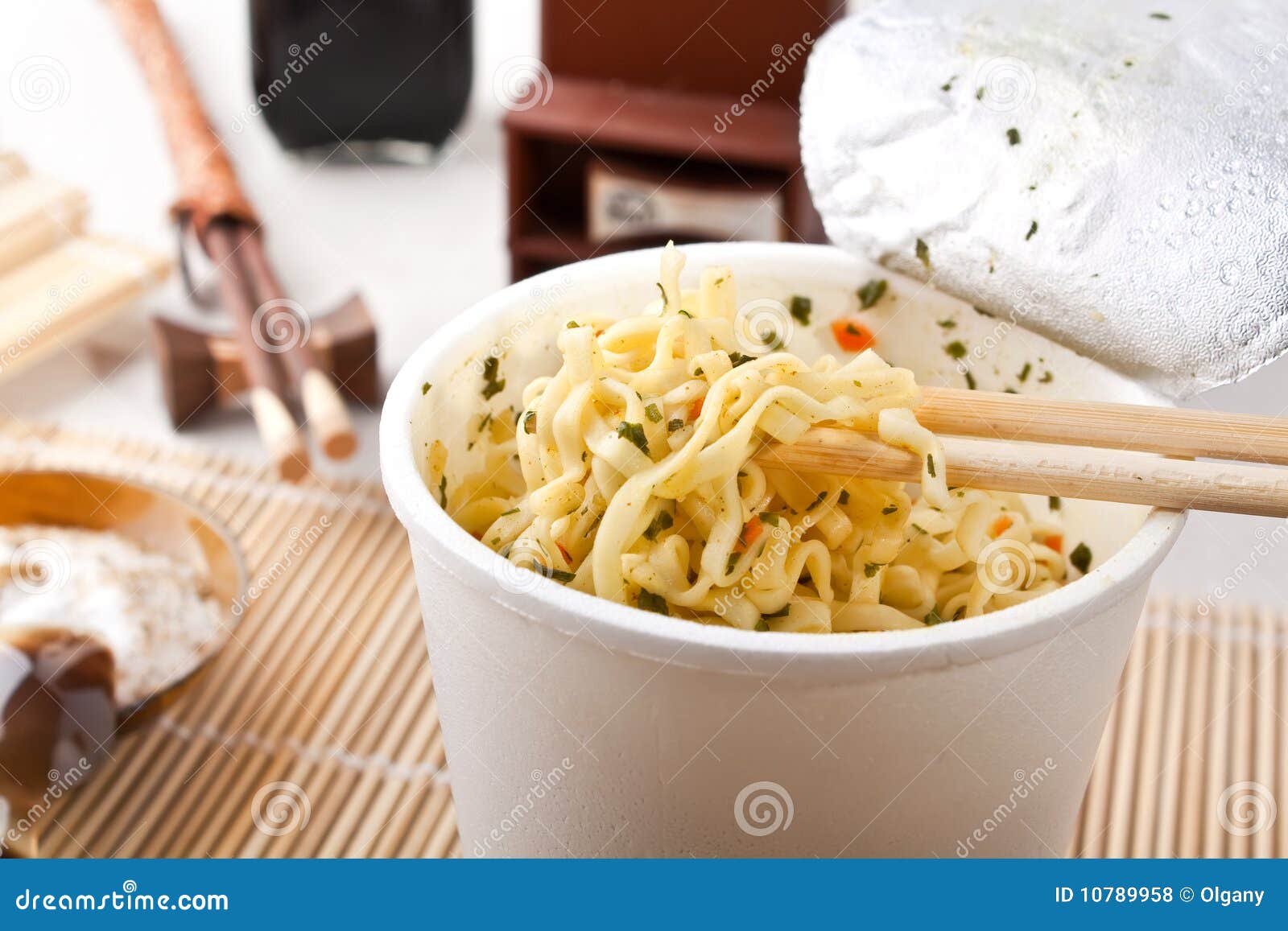 Cup of ramen noodles stock photo. Image of eating, sticks 10789958