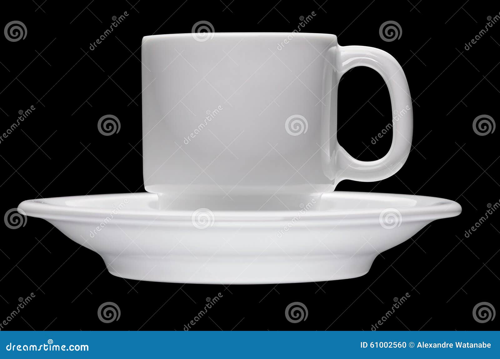 Cup on saucer stock photo. Image of isolated, coffee 61002560
