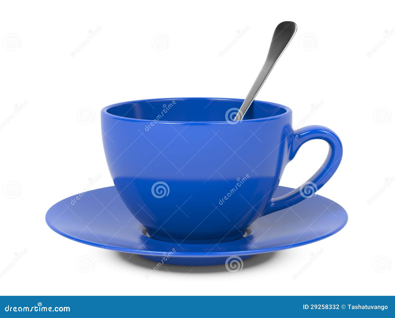 Cup with Spoon and Saucer. stock photo. Image of isolated 29258332