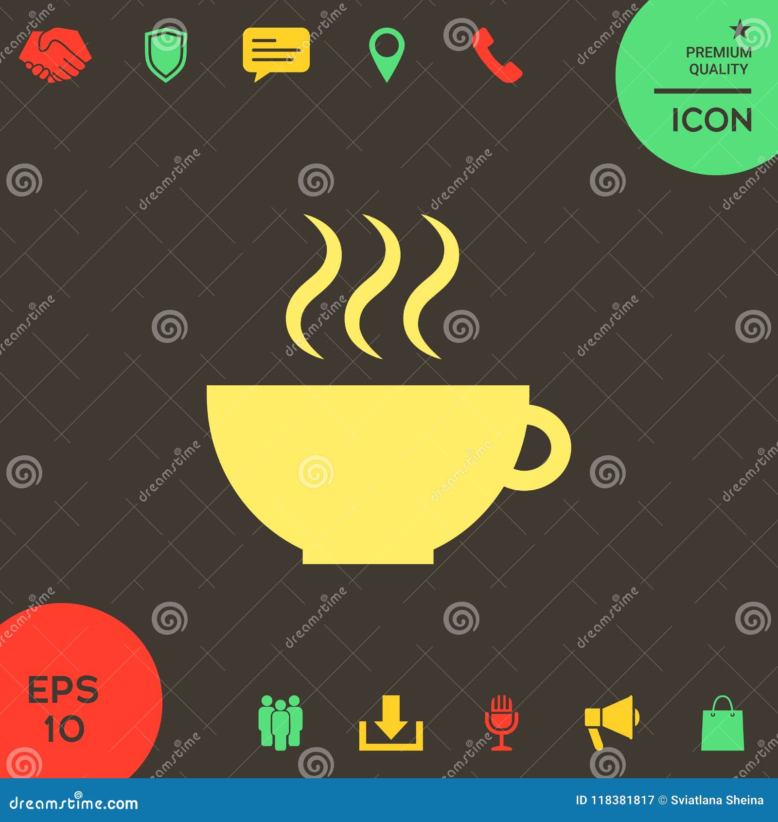 Cup with steam stock vector. Illustration of smoke, espresso 118381817