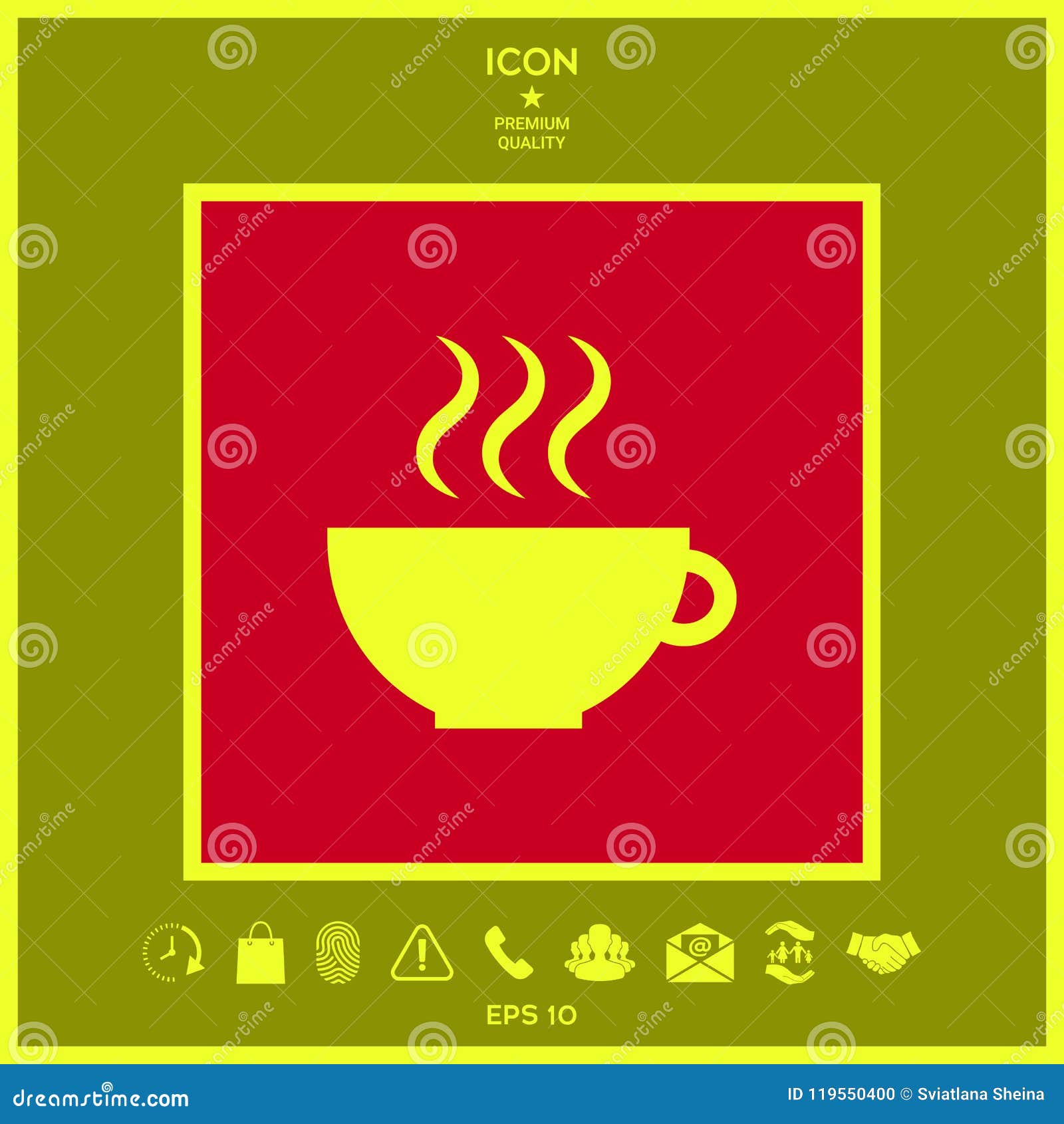 Cup with steam stock vector. Illustration of bean, break 119550400