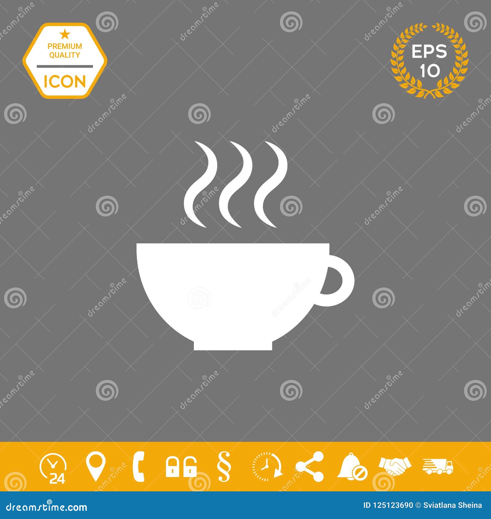 Cup with Steam . Graphic Elements for Your Design Stock Vector