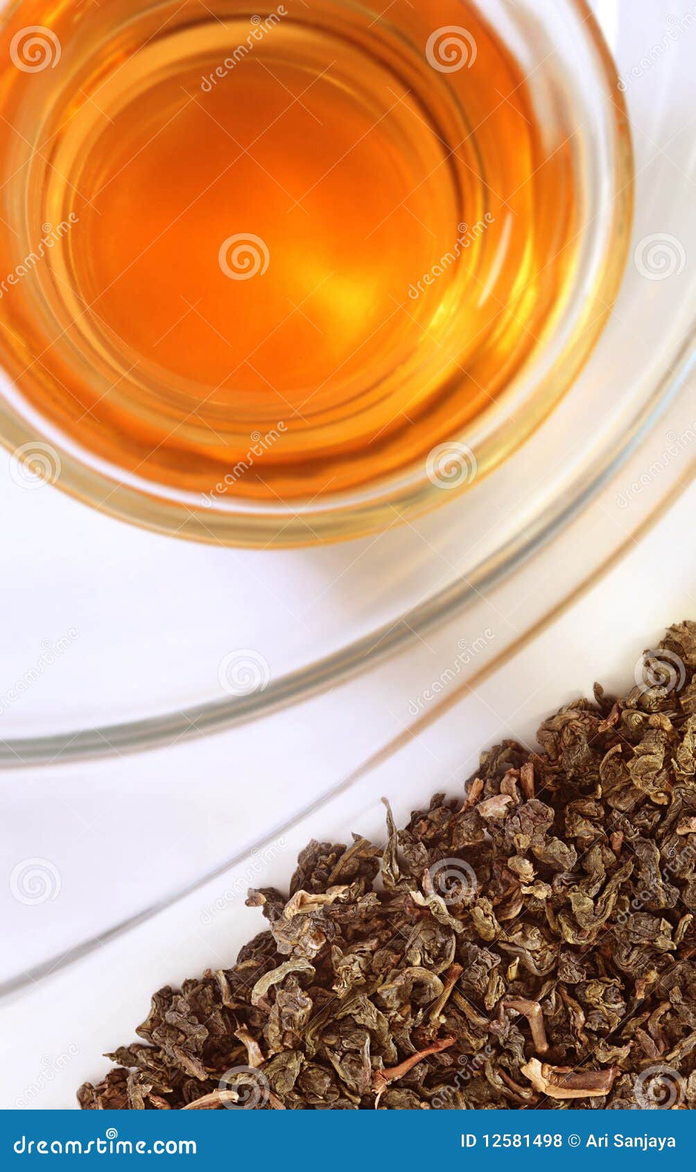 A cup of tea and raw tea