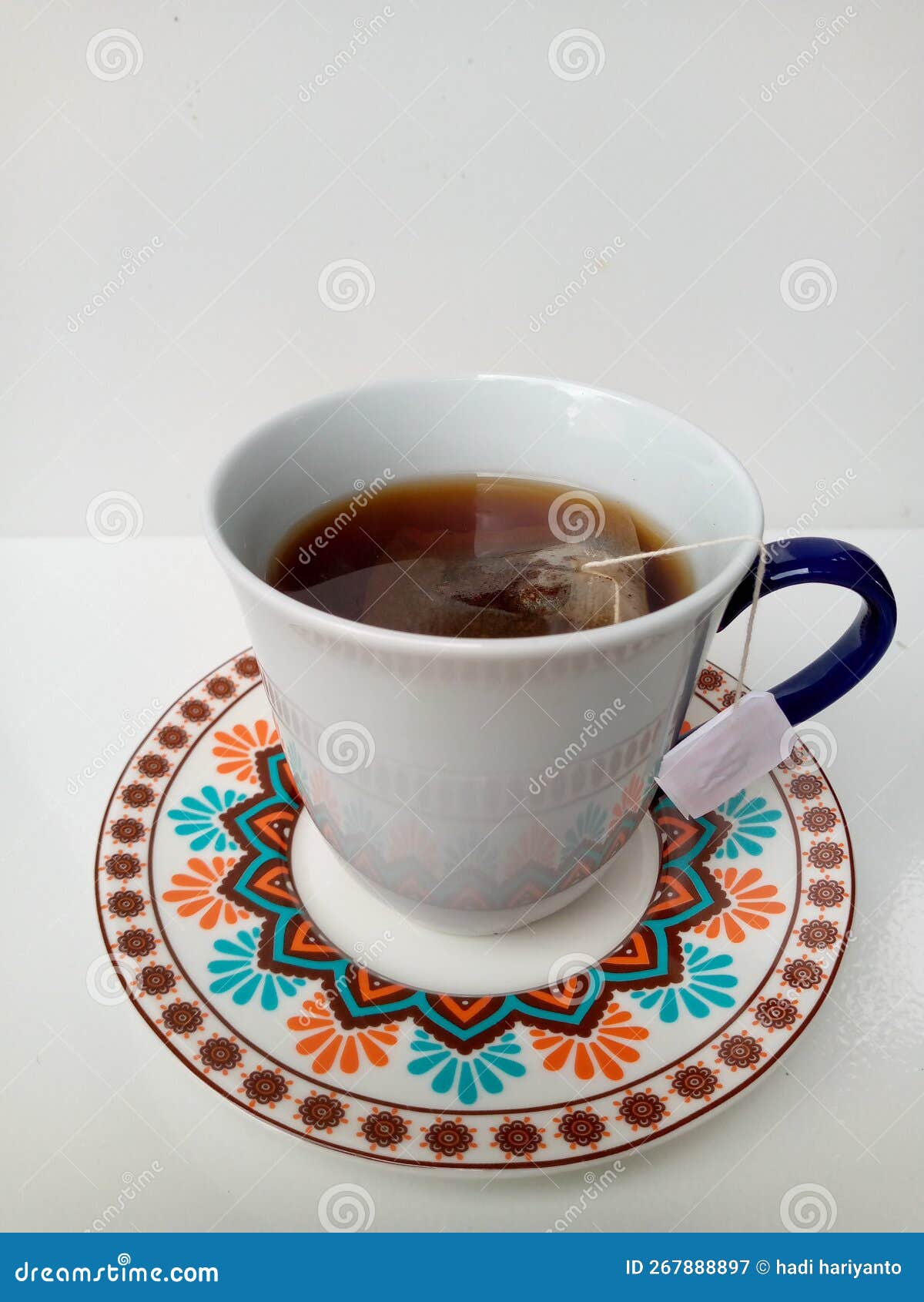 Cup of tea with tea bags stock image. Image of filled 267888897