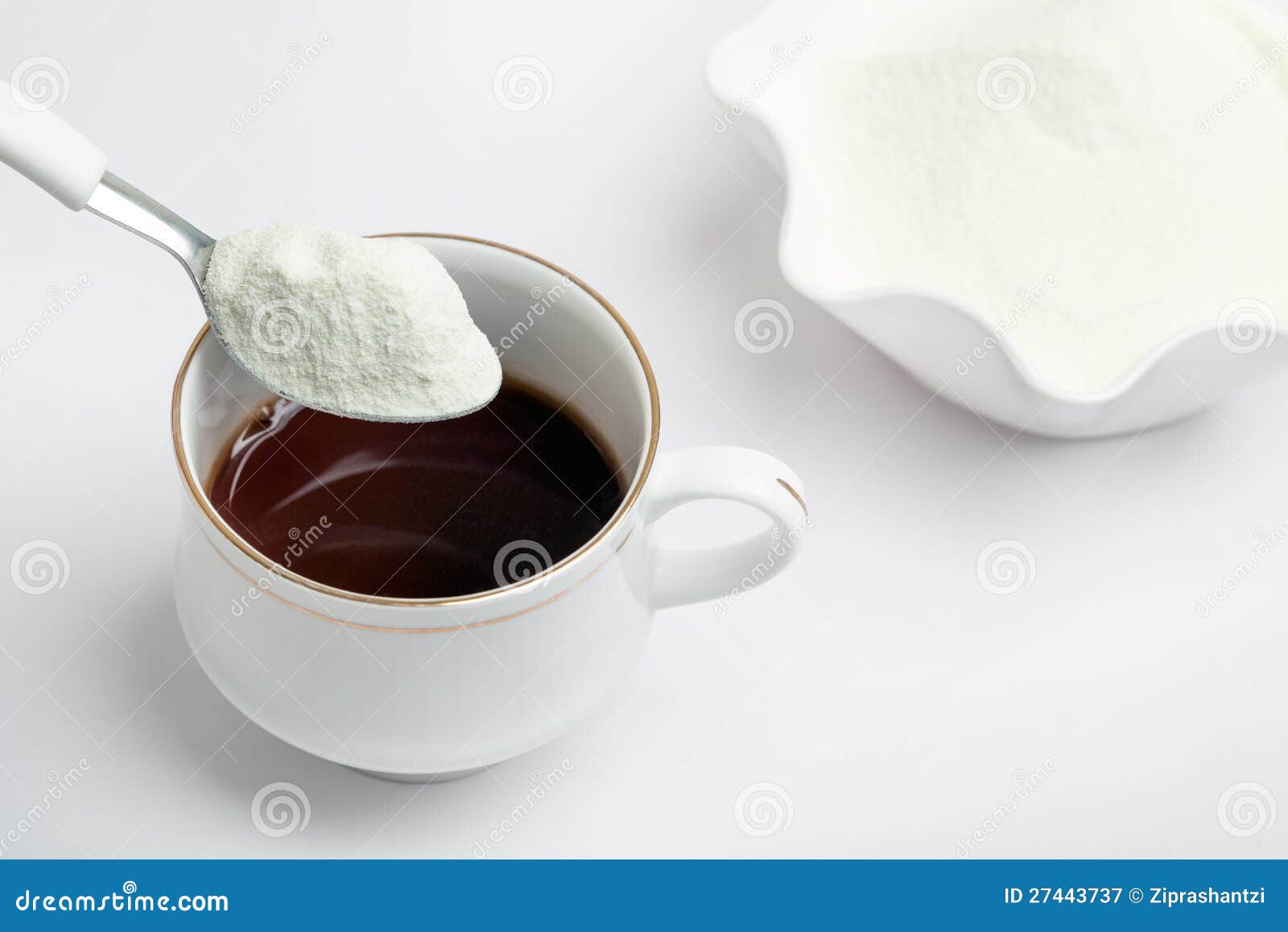 Cup of Tea with Dairy Milk Powder Stock Image Image of black, prepare