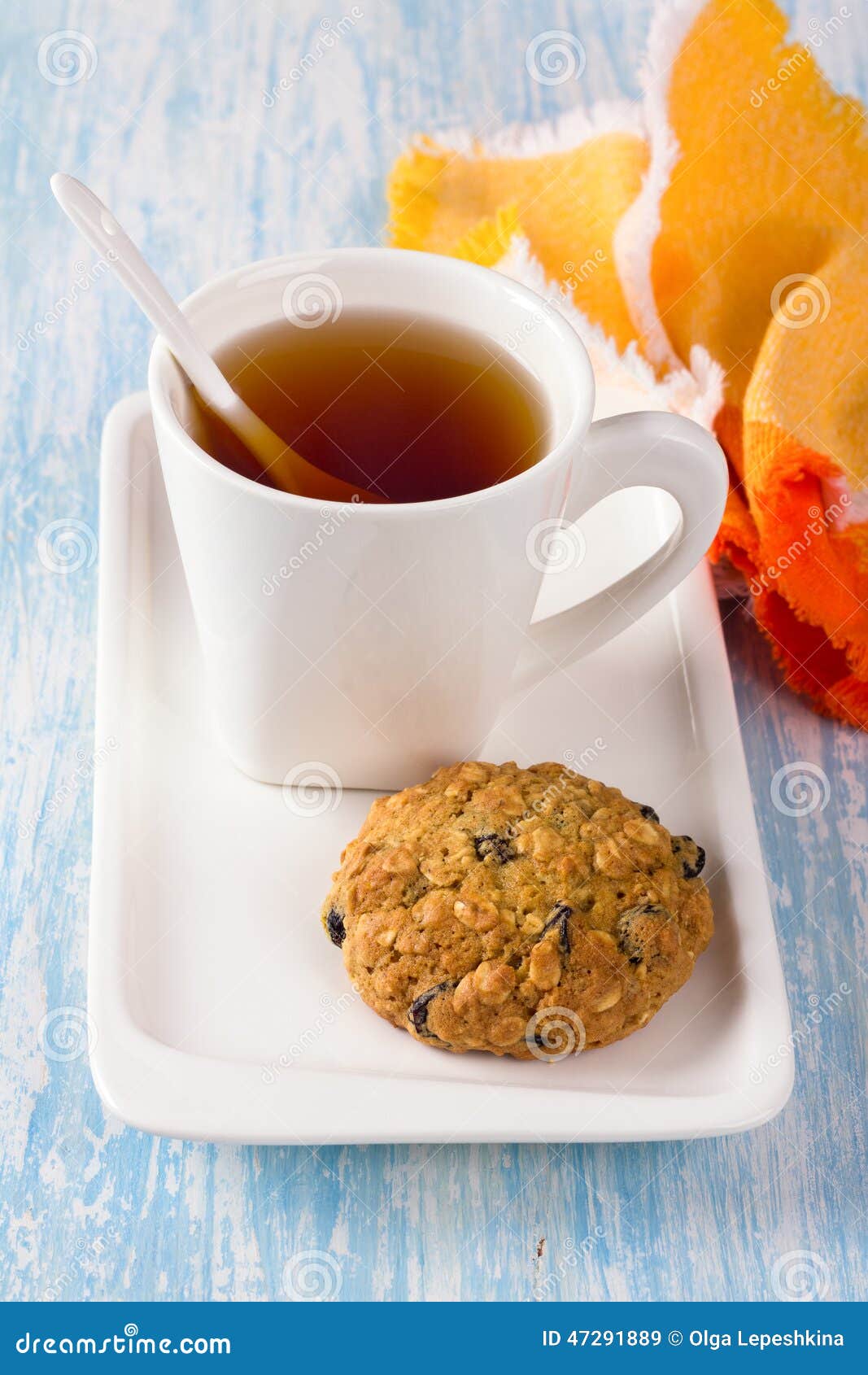 Cup Of Tea With Diet Oatmeal Cookies On A White Plate Stock Image - Image of healthy, lifestyle ...