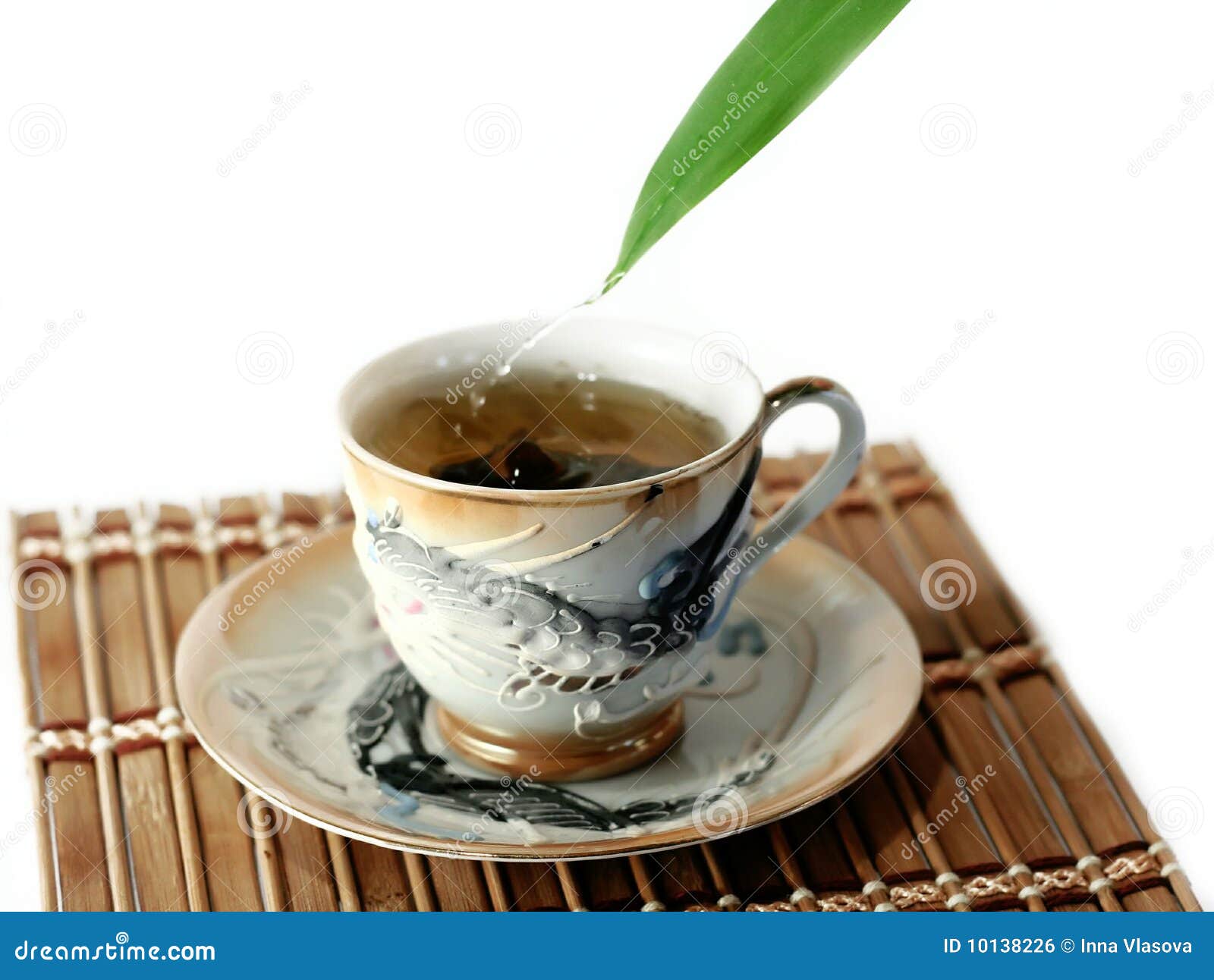 A Cup of Tea and Drops Isolated on White Stock Photo Image of culture