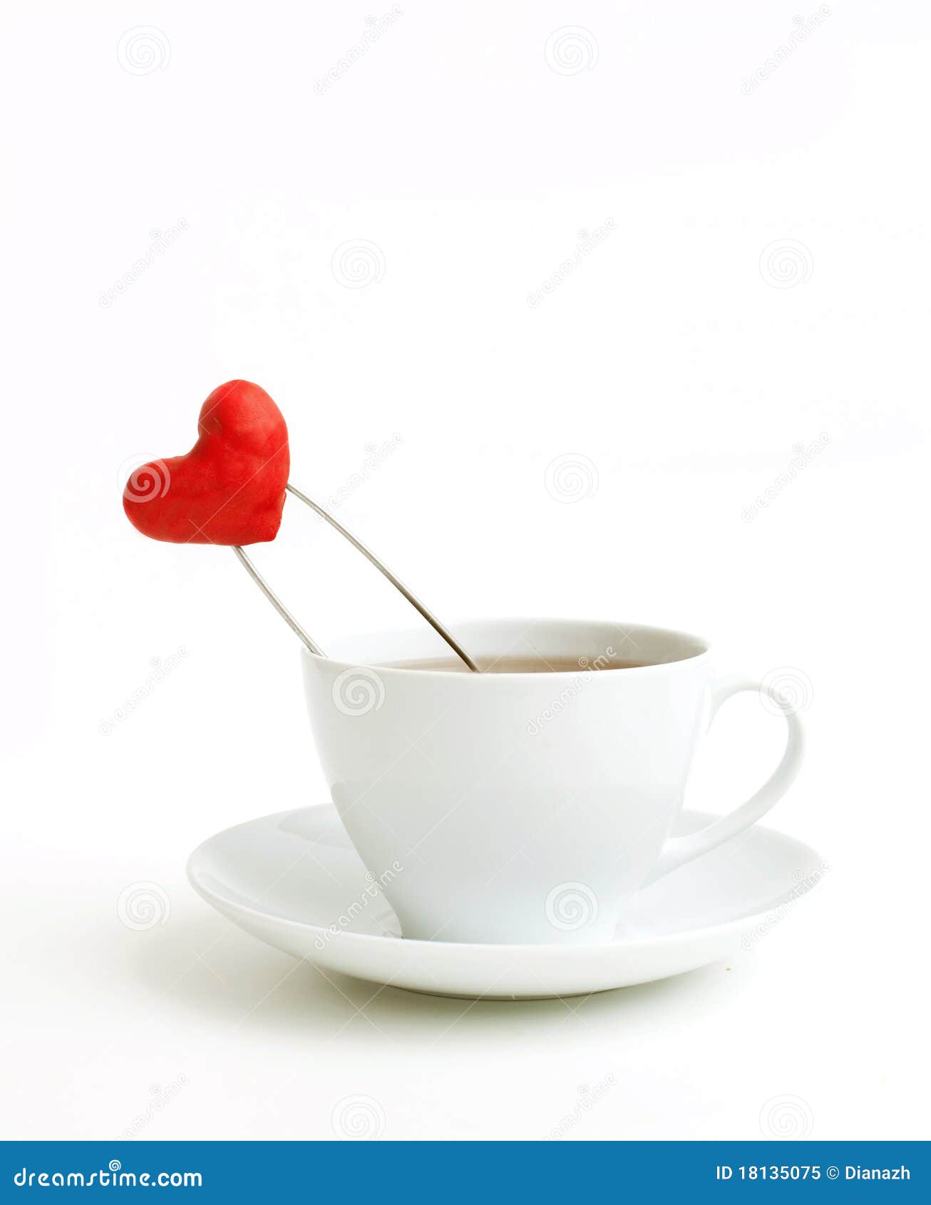 Cup of tea and heart stock image. Image of yummy, aromatic 18135075