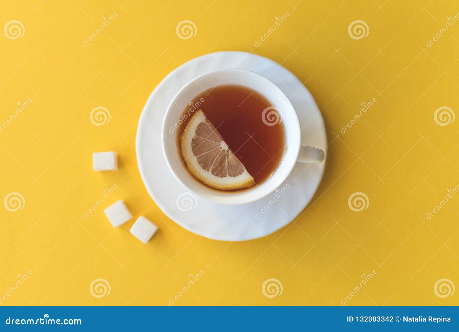 Cup of Tea with Lemon and Sugar Stock Photo Image of lemon, herb