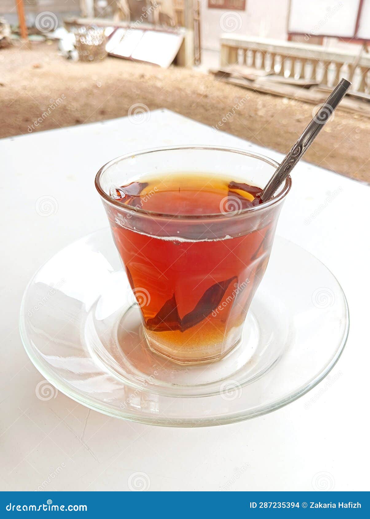 A Cup of Tea at a Local Coffee Shop in AcehIndonesia Stock Photo