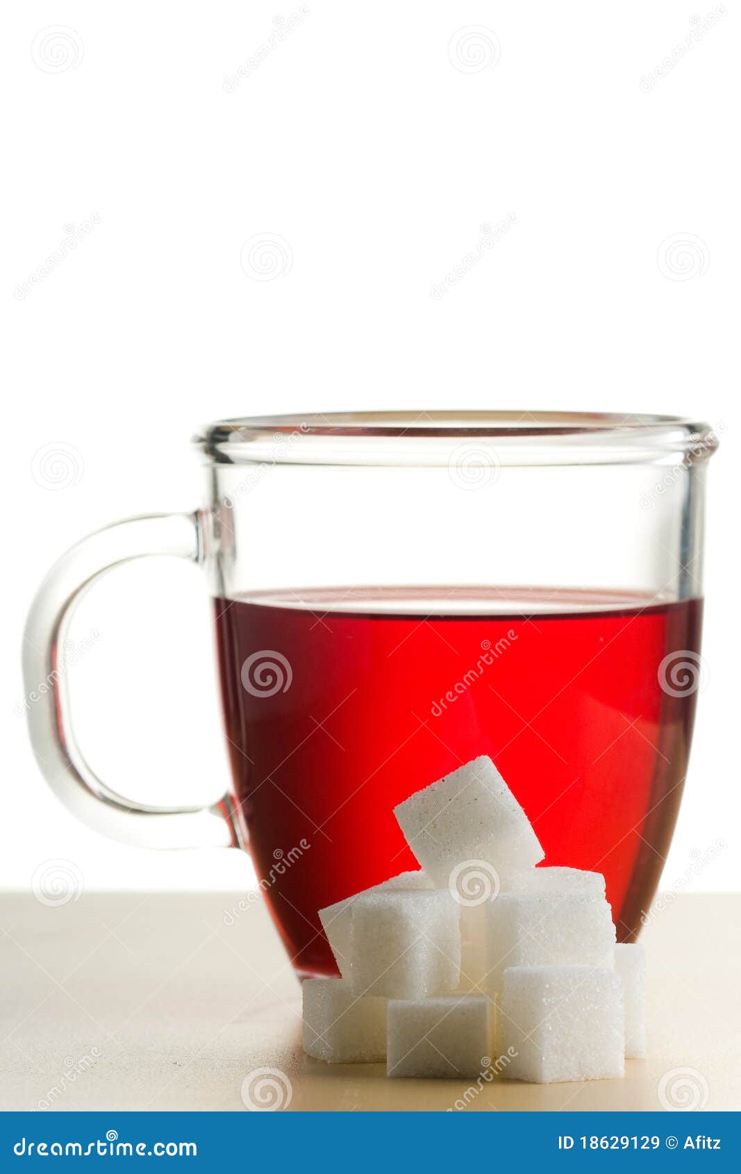 Cup of tea with sugar stock image. Image of drink, close 18629129