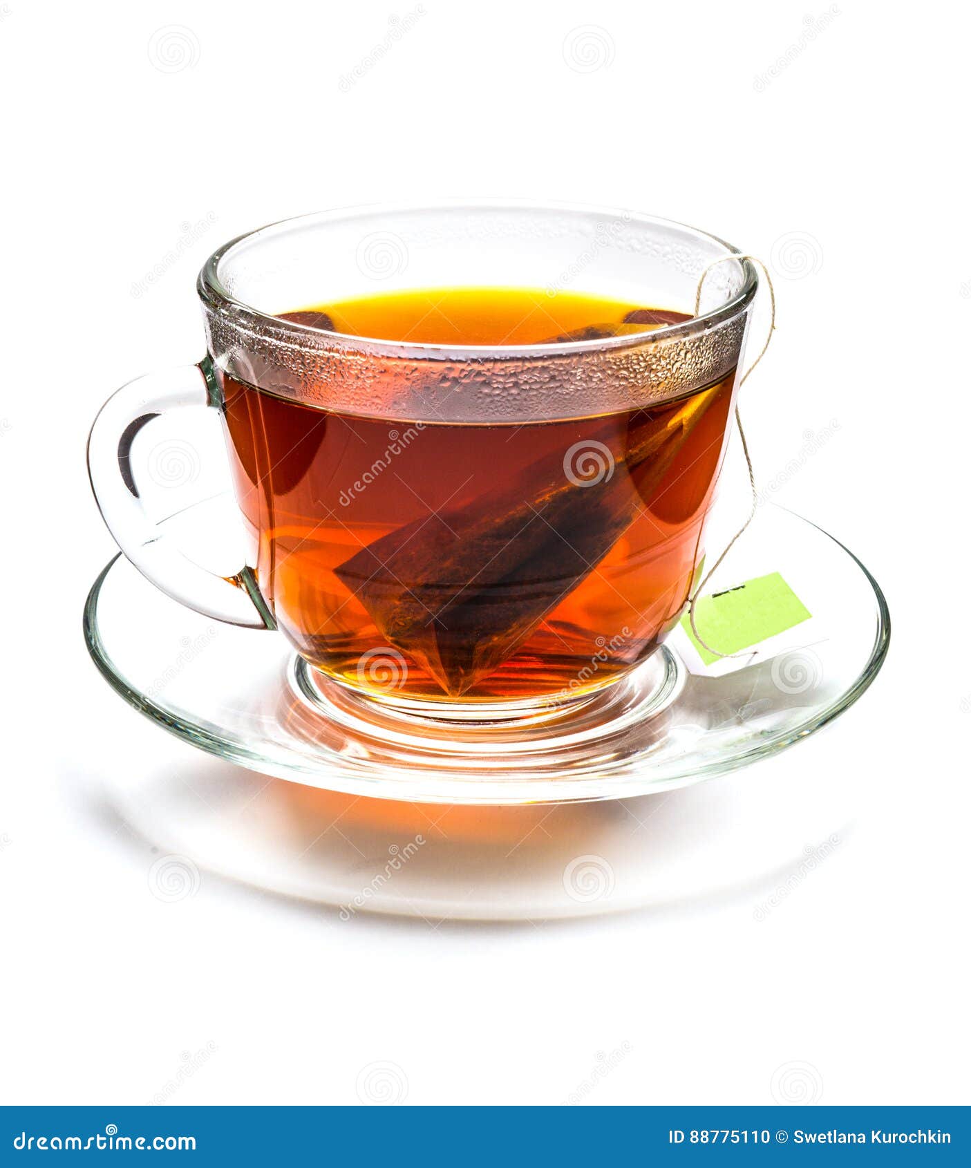 Cup of Tea with Tea Bag Isolated on White Stock Photo Image of