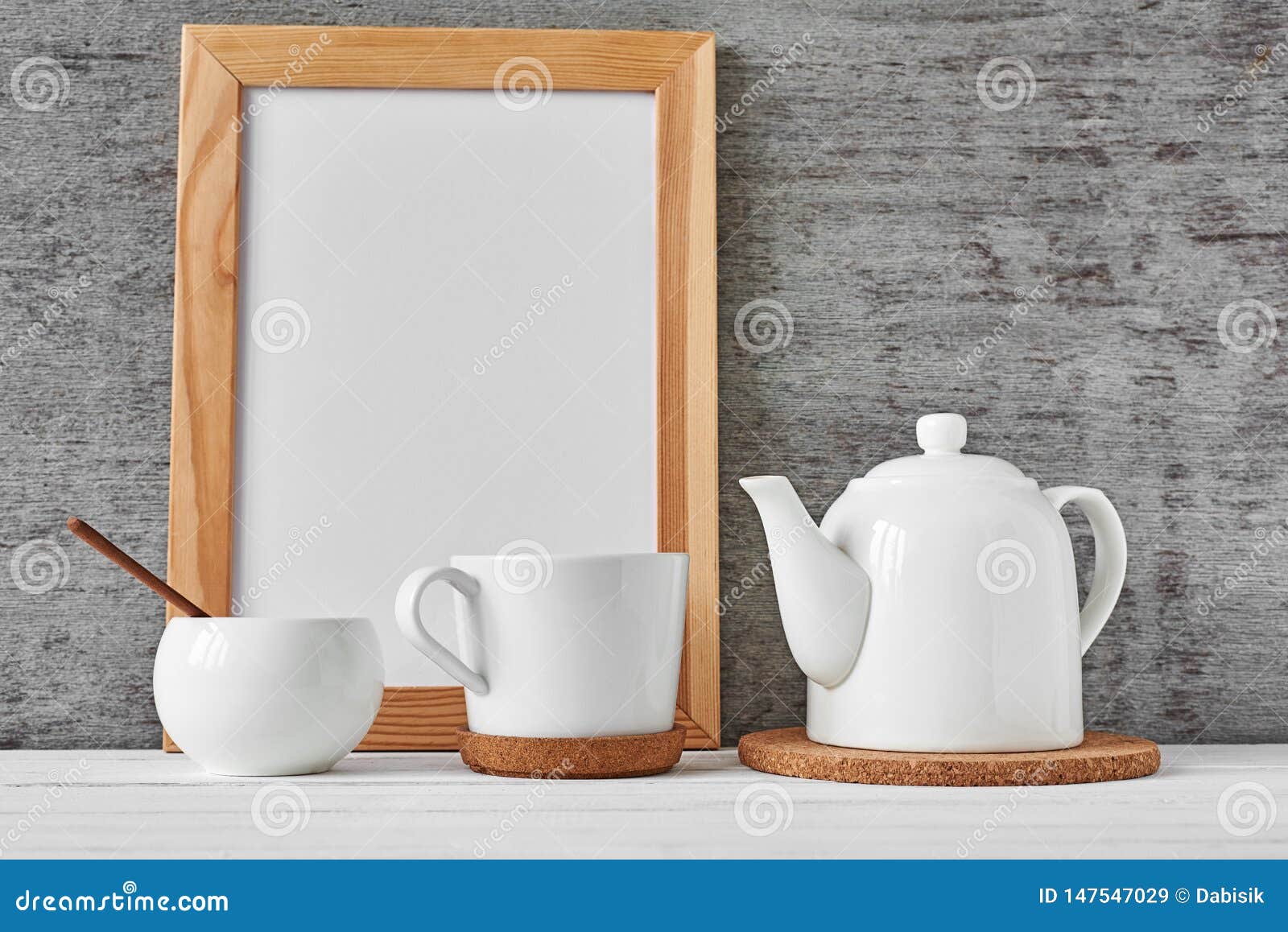 Download Cup Of Tea Teapot Sugar Bowl Mockup Stock Image Image Of Herbal Empty 147547029