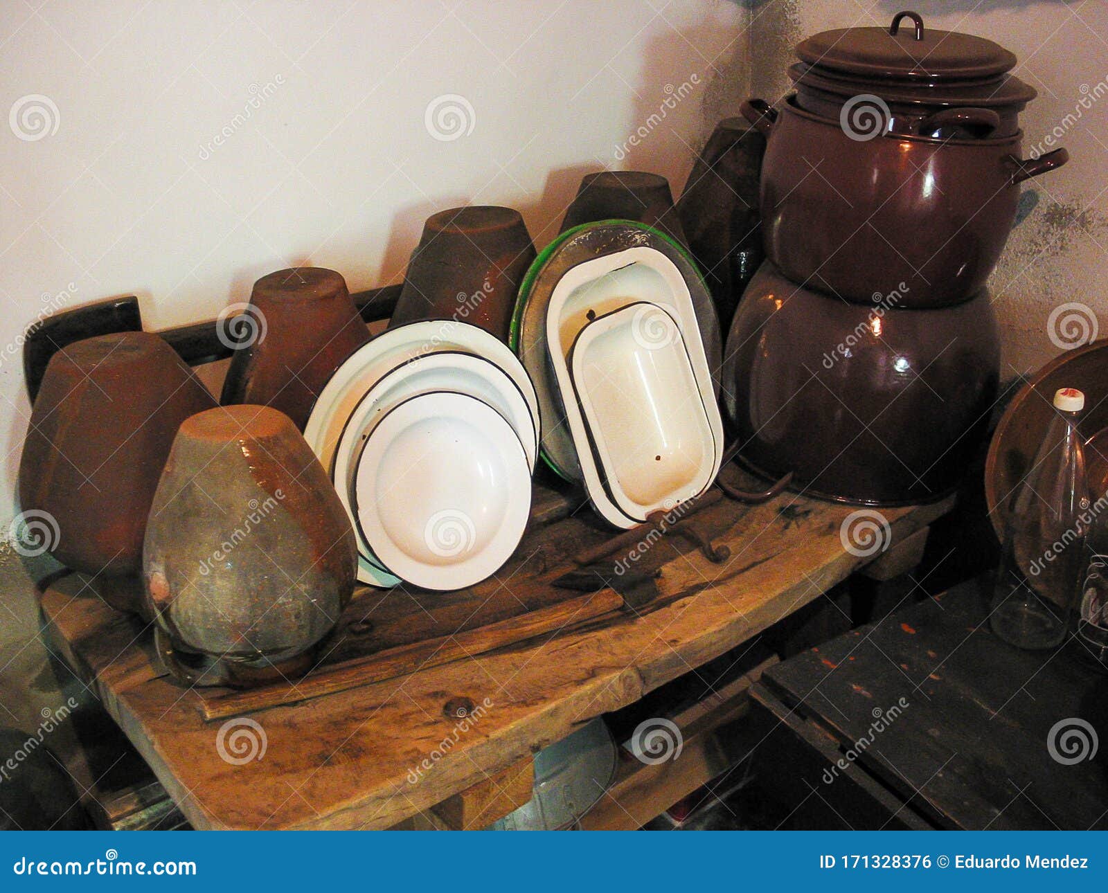 cupboard with pots