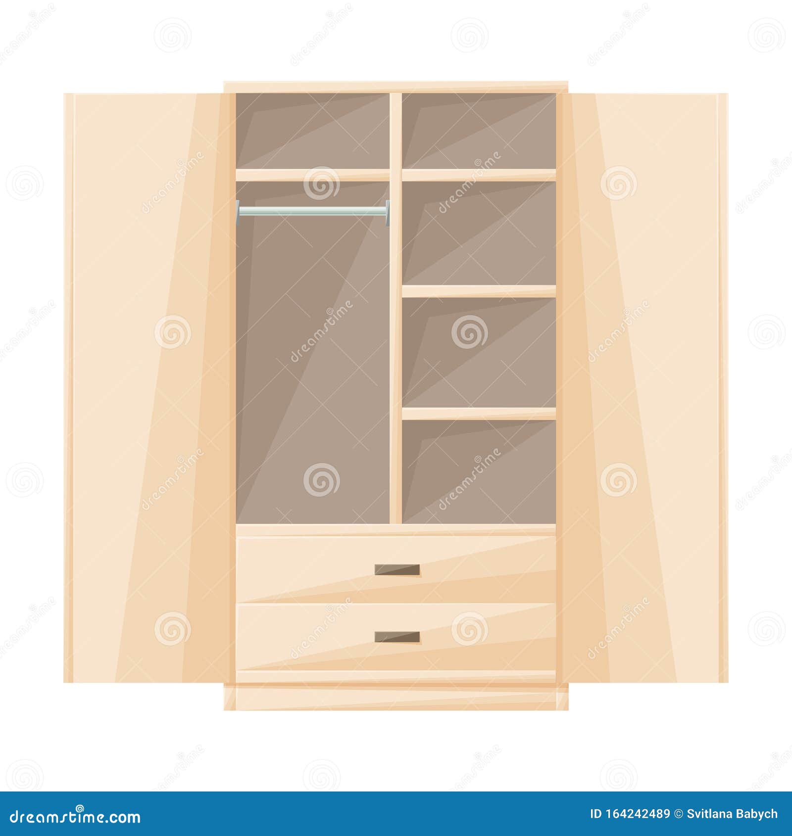 Cupboard Vector Icon.Cartoon Vector Icon Isolated on White Background