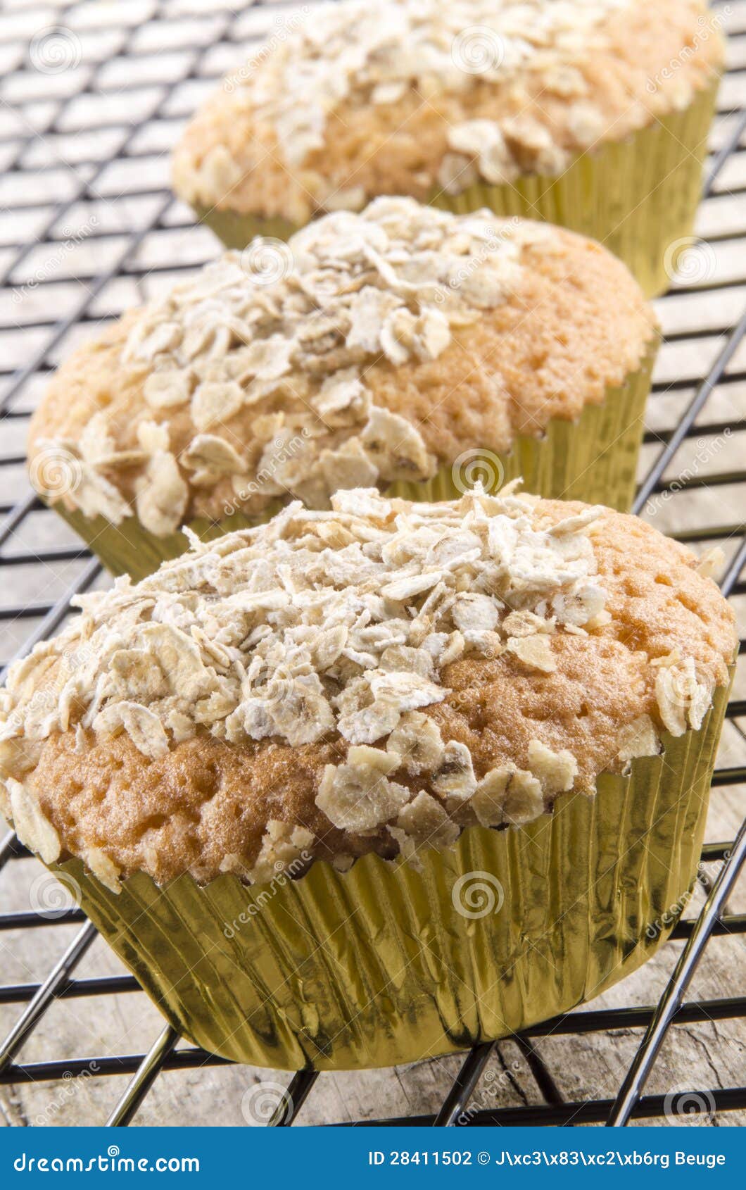 Cupcake Baked with Organic Oatmeal Stock Photo Image of decorated