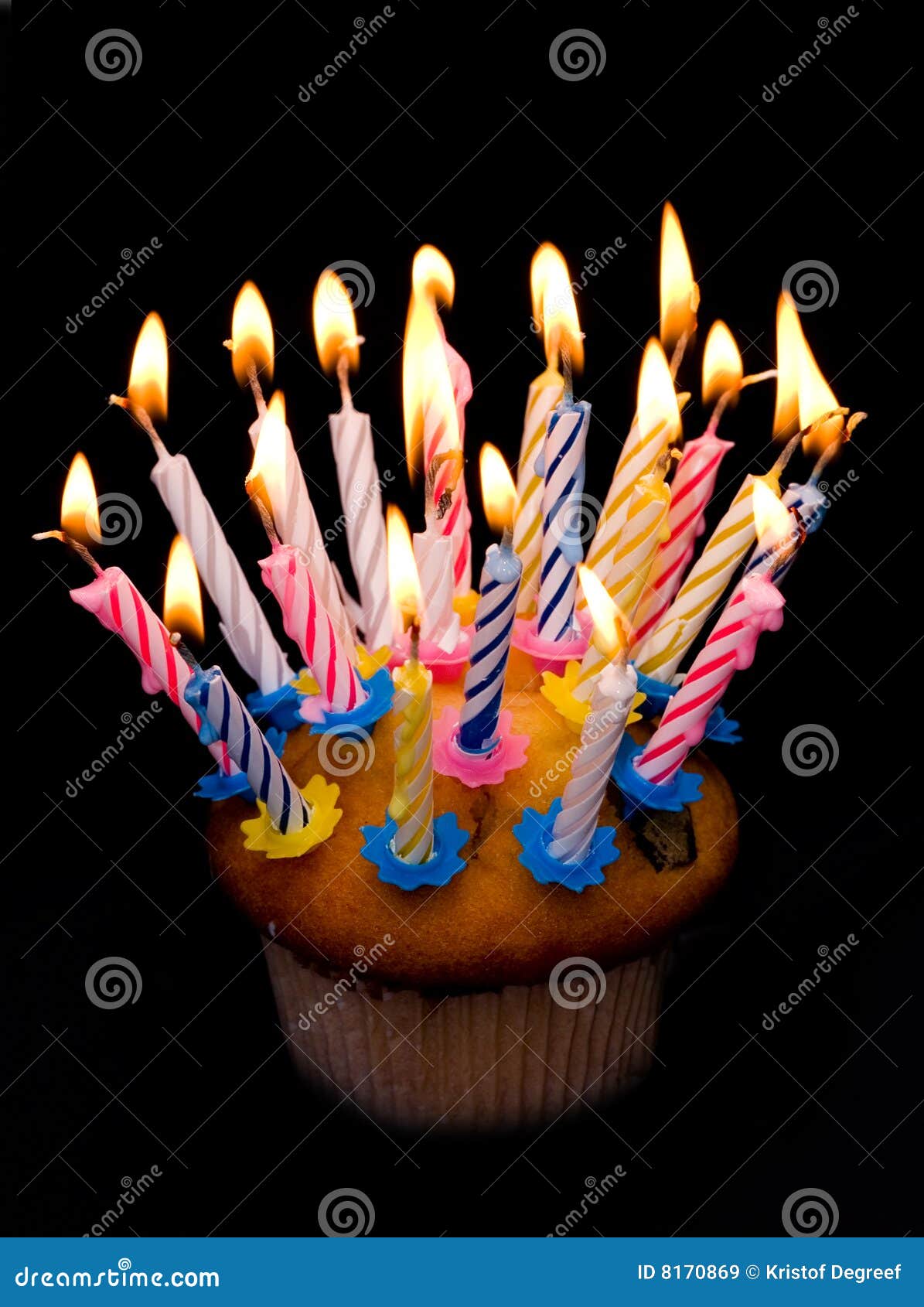 Cupcake and candles stock image. Image of candle, background 8170869