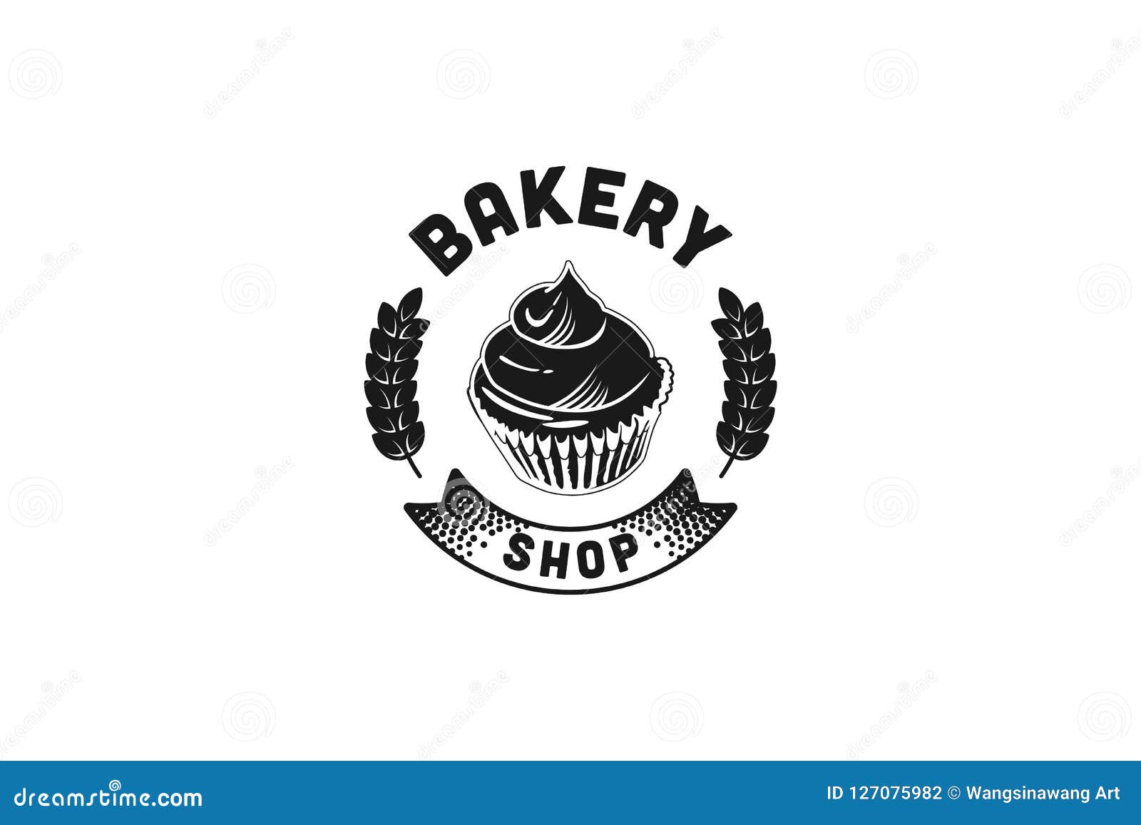 Cake bakery logo design inspiration Royalty Free Vector