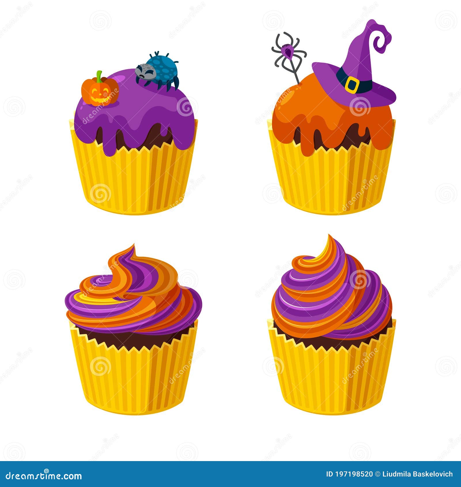 Vetores de Cupcakes De Halloween Cortados E Cola Jogo Para Crianças e mais  imagens de Dia das Bruxas - iStock