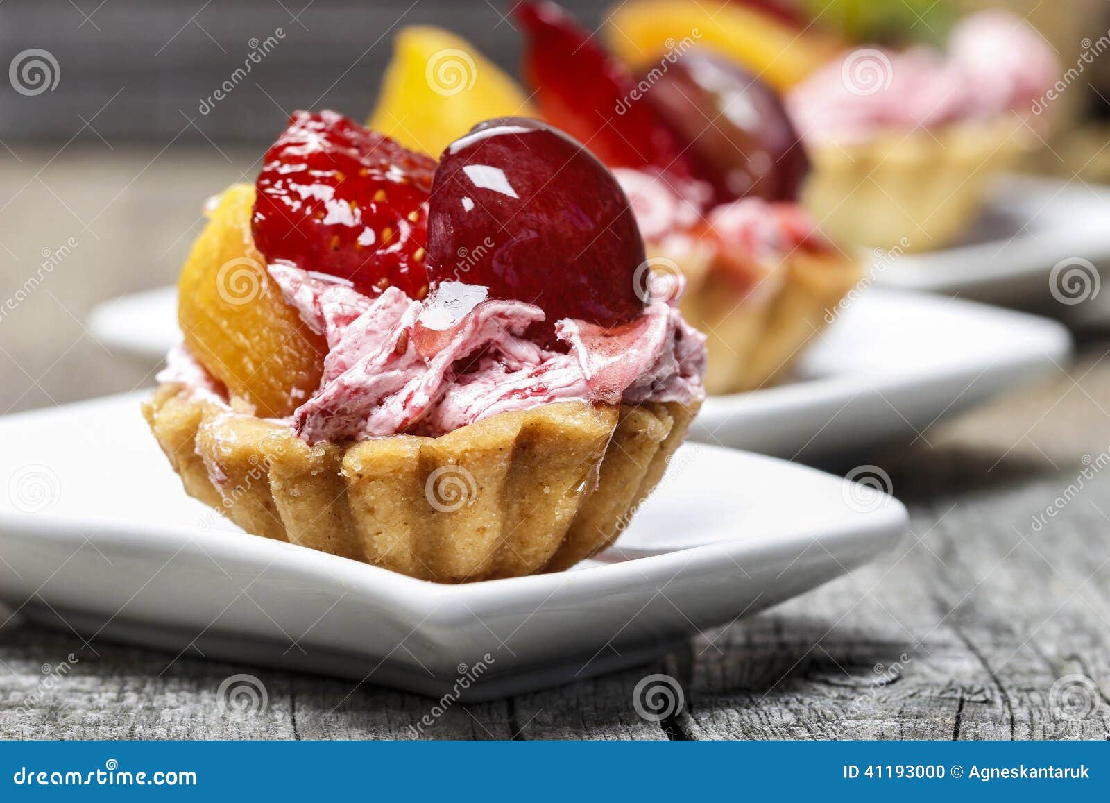 Cupcakes Filled with Fresh Fruits Stock Photo Image of dessert, diet