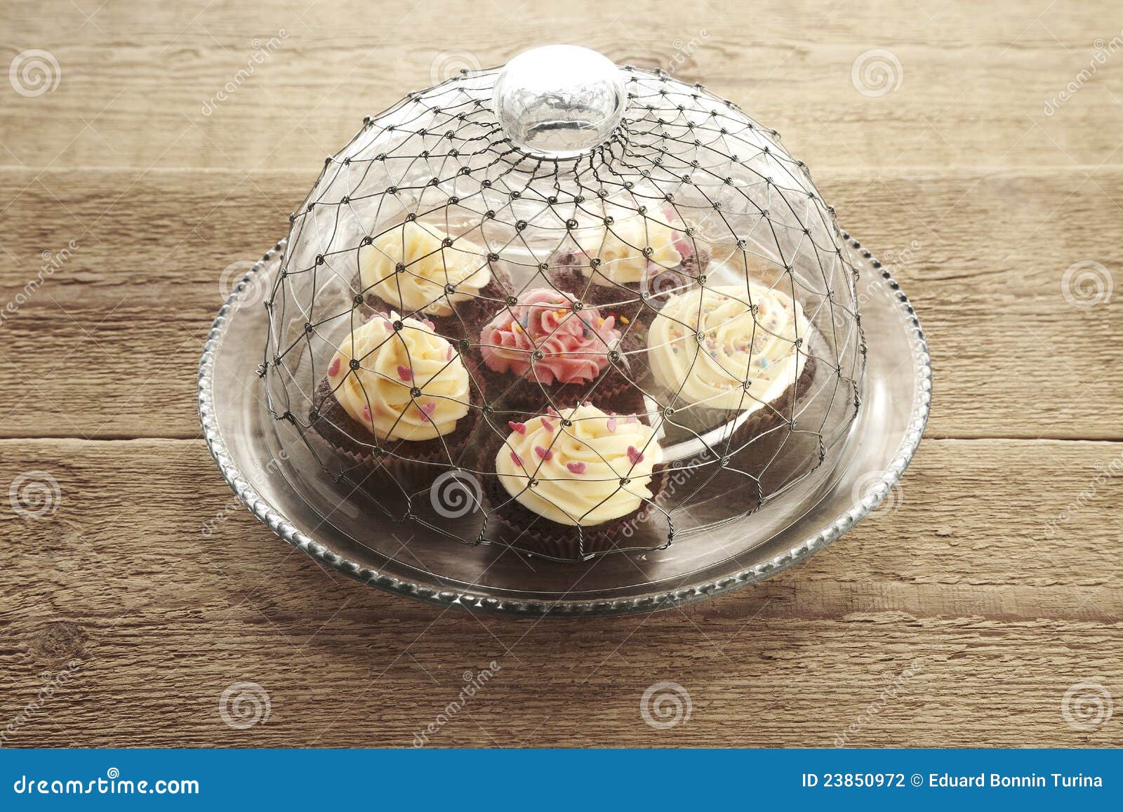 Cupcakes in glass pastry stock photo. Image of lighted 23850972