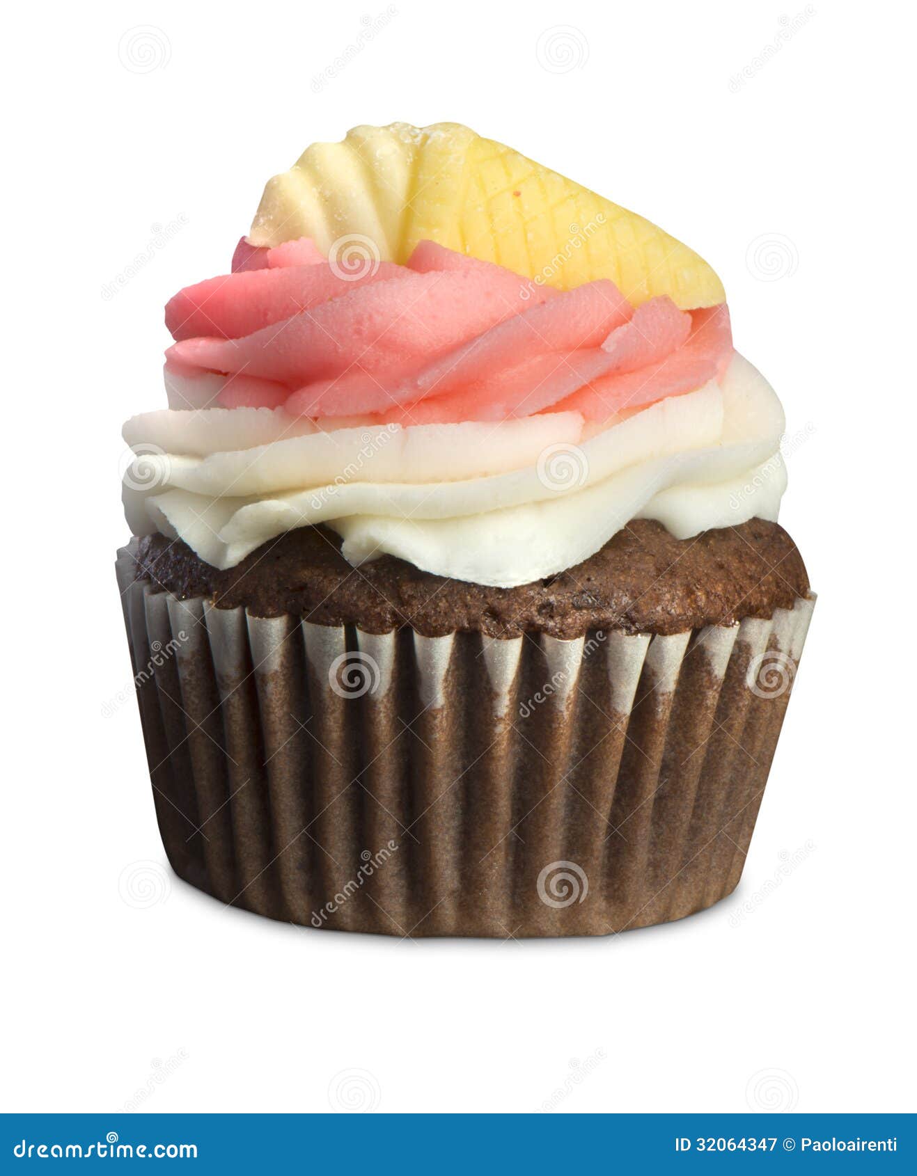 Cupcakes Isolated on White, are Small Cakes Stock Image Image of