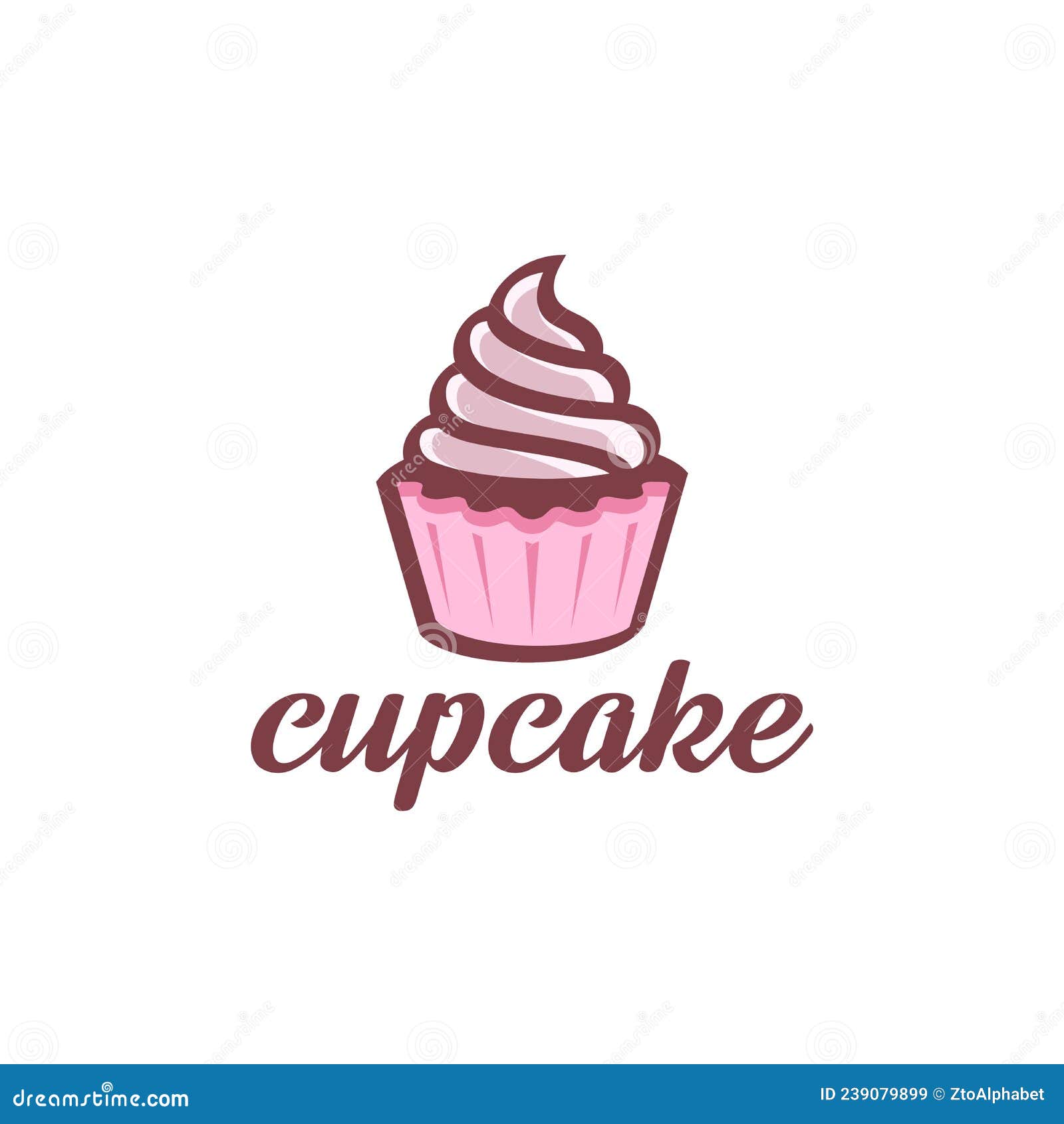 Cupcake Logo Food Icon Cookie Bakery Stock Vector - Illustration of ...