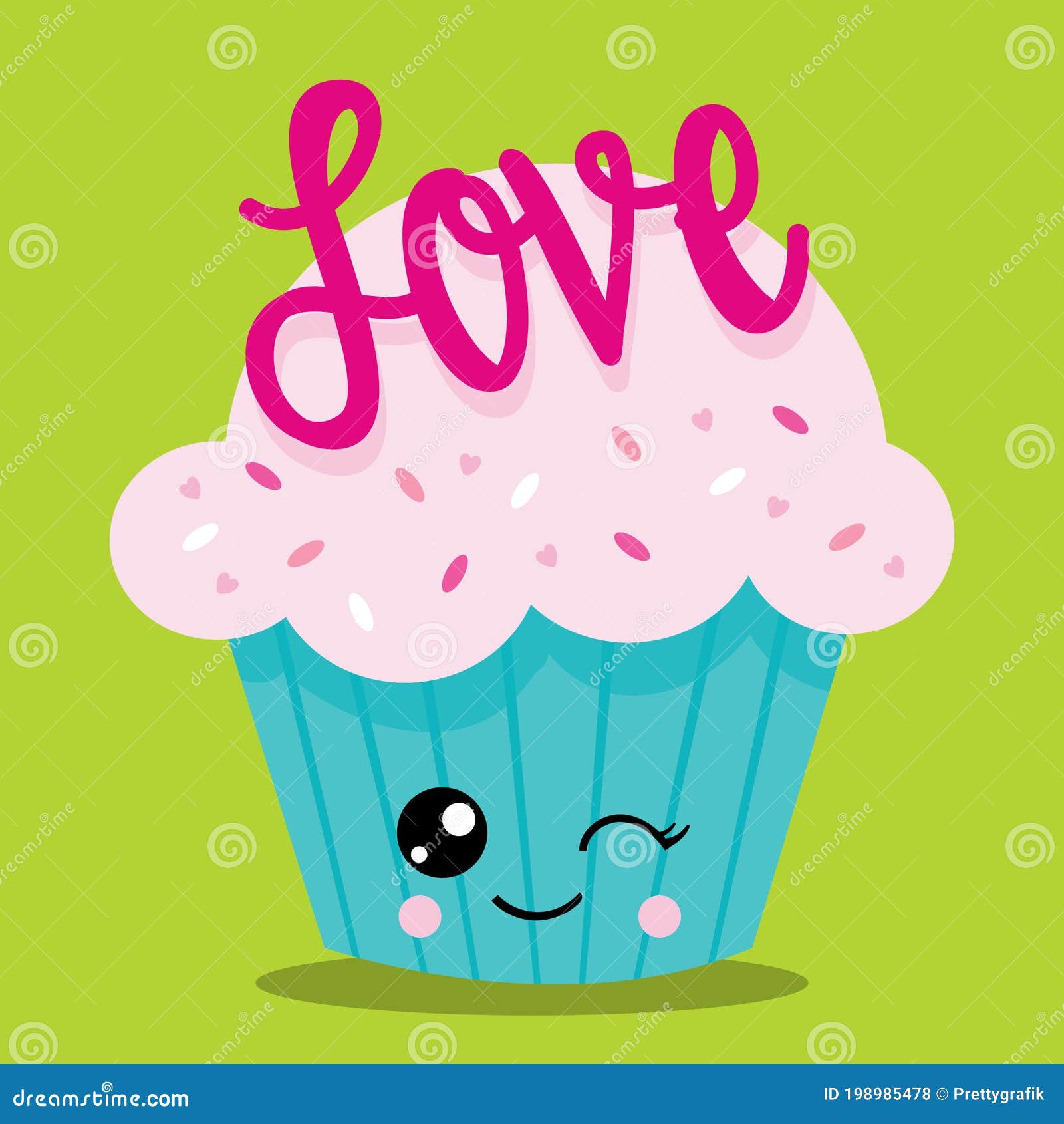 Cupcakes smiley 06 stock vector. Illustration of vector - 198985478