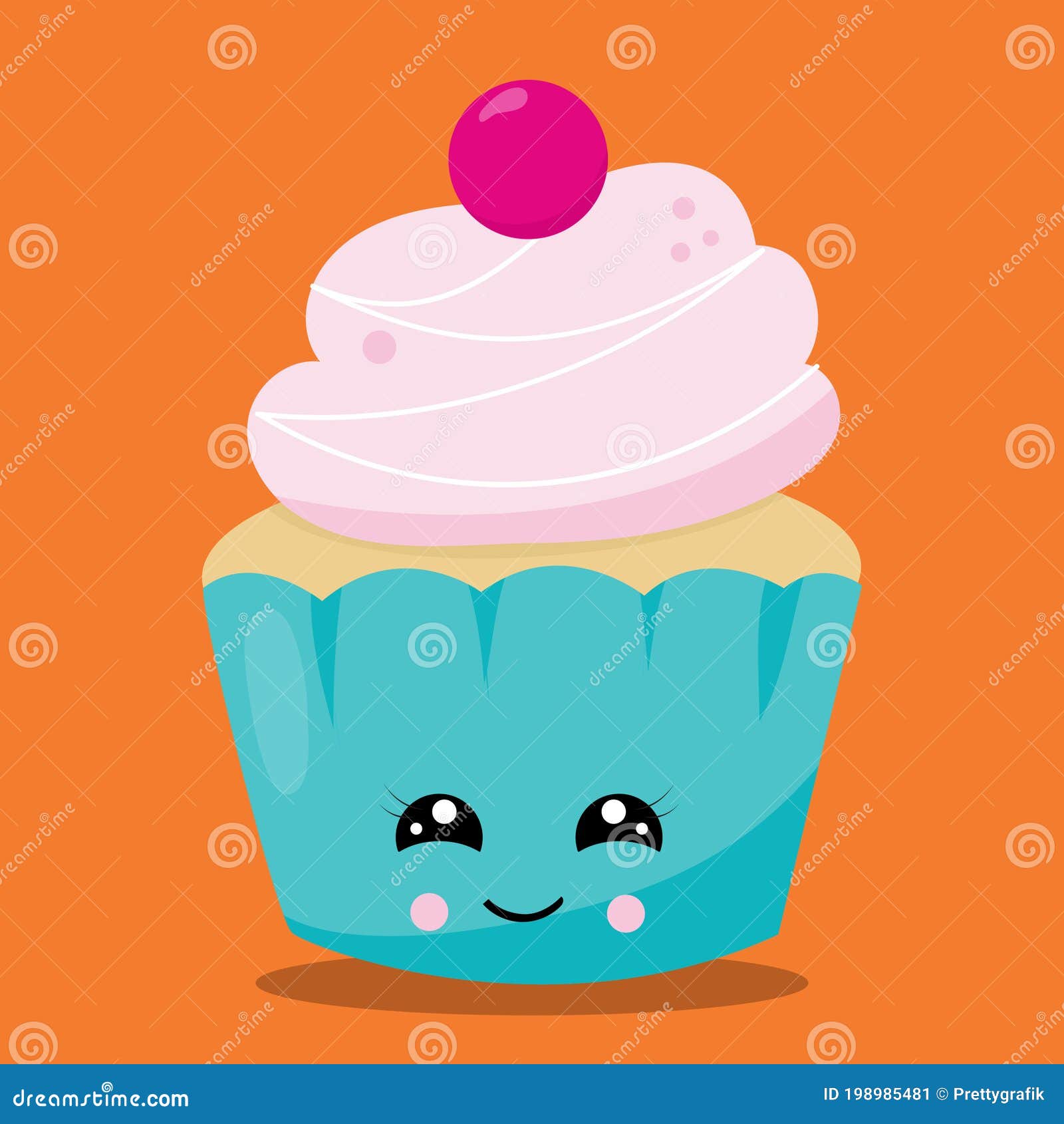 Cupcakes smiley 09 stock vector. Illustration of cupcakes - 198985481