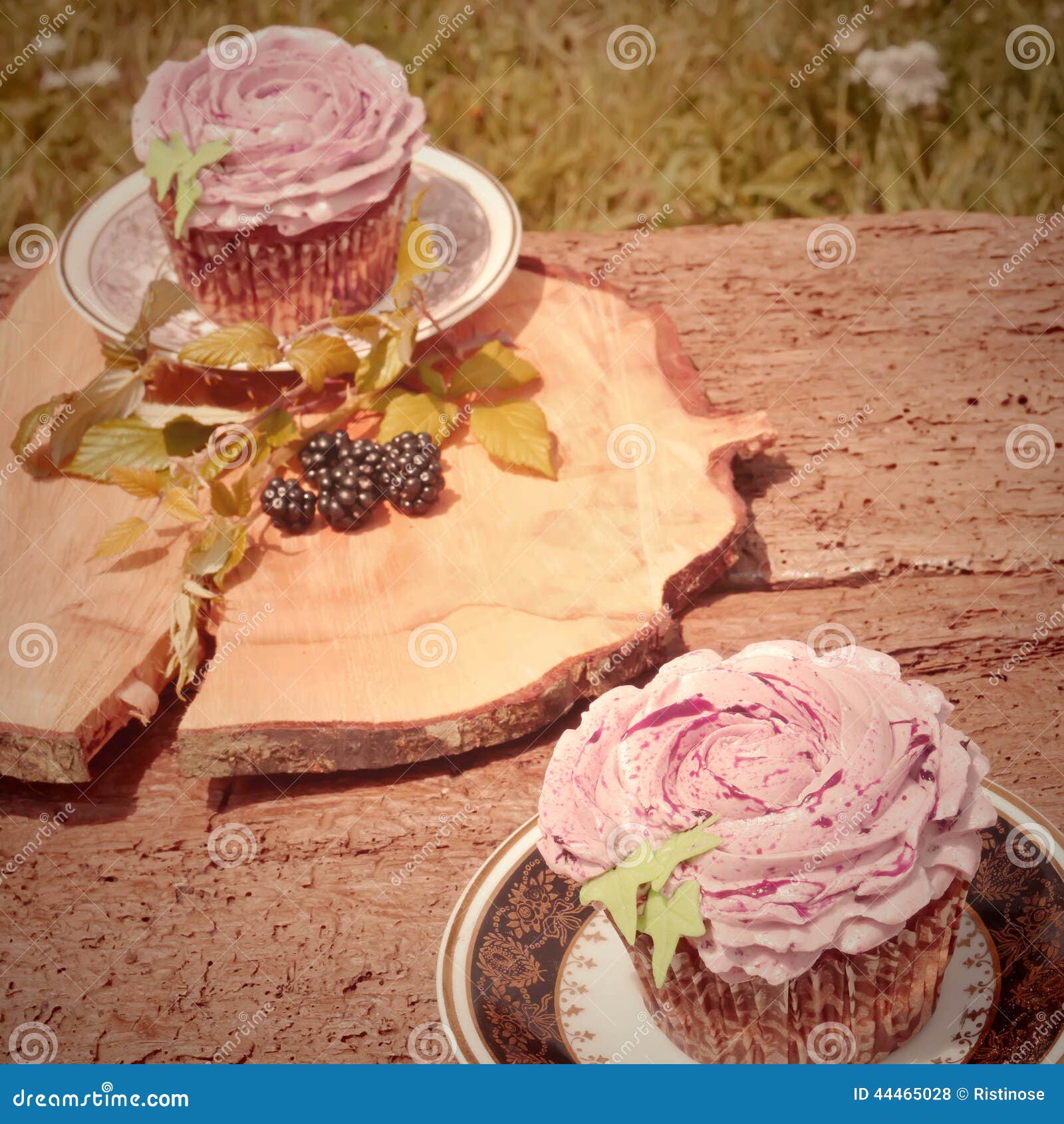 cupcakes vintage pastel tone