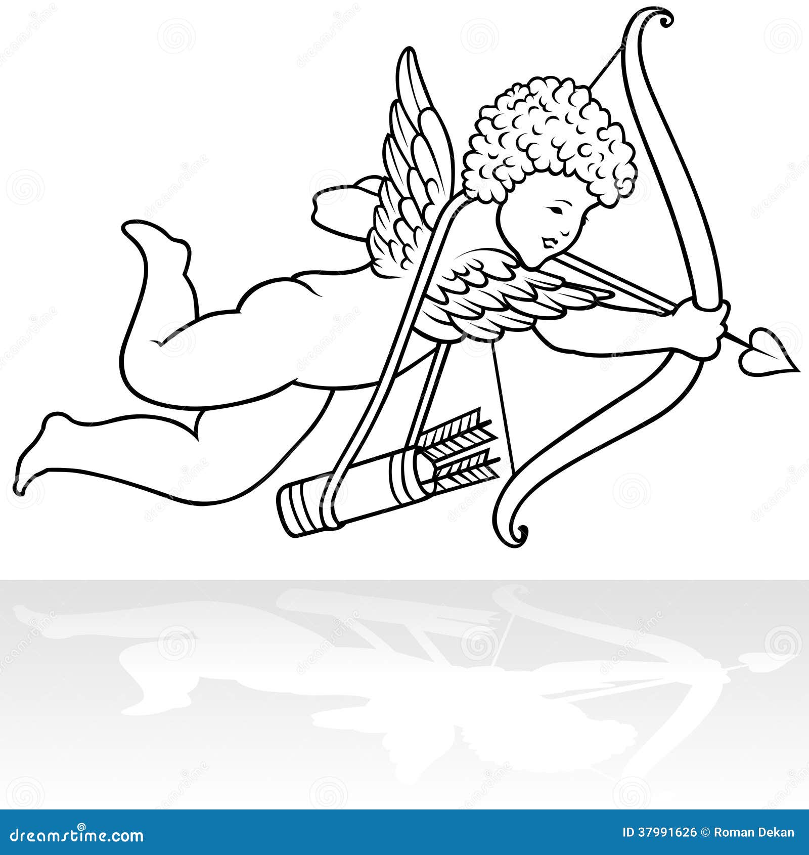 Cupid stock vector. Illustration of holiday, angel, cherub - 37991626