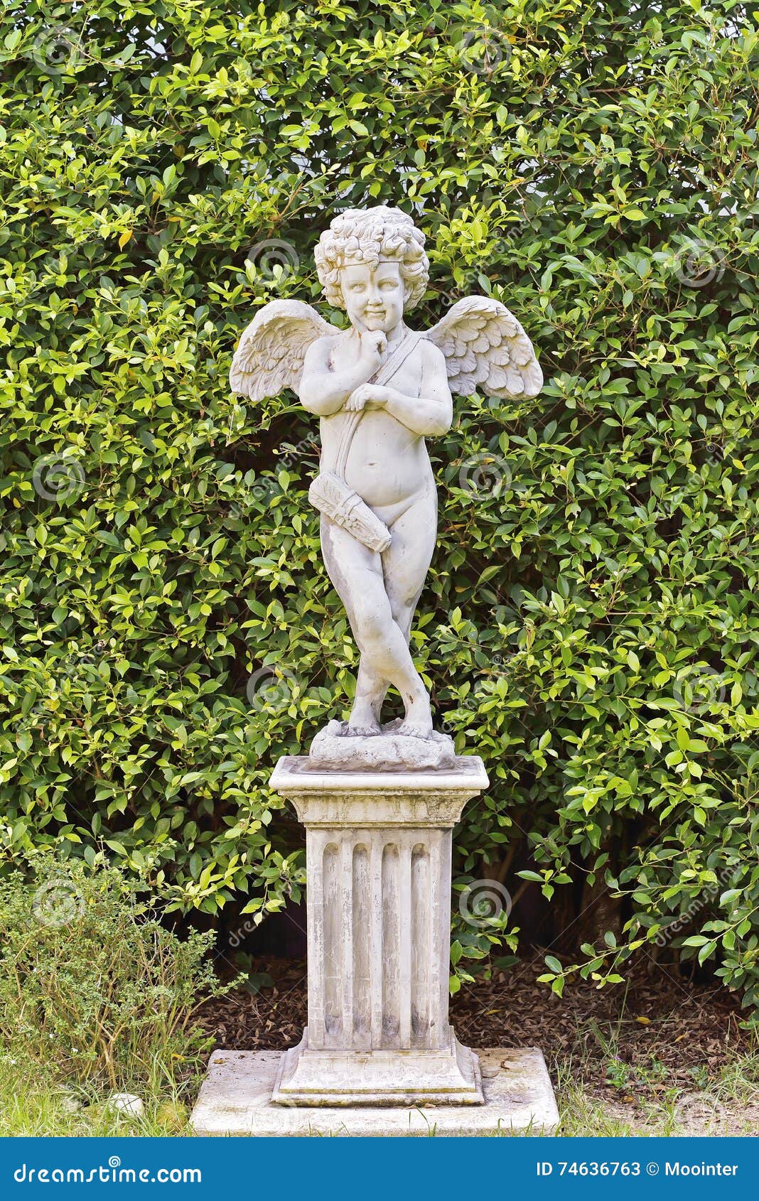 Cupid sculpture. stock image. Image of mythology, decoration 74636763