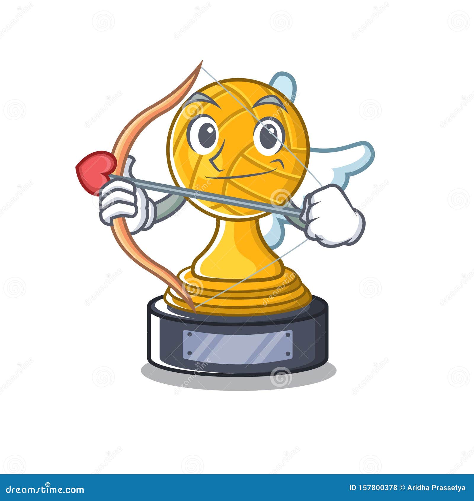 cupid volleyball trophy  in the character