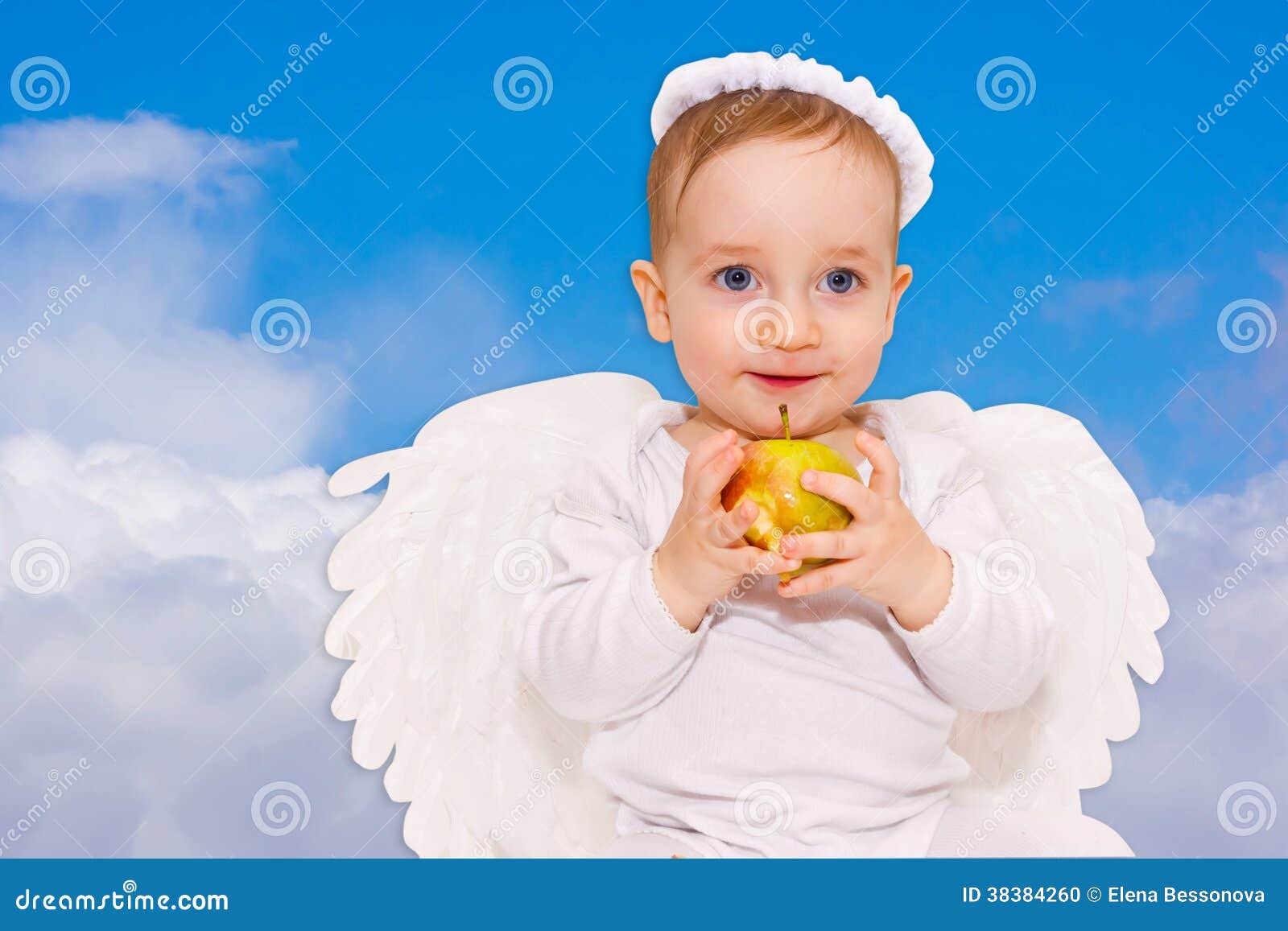 Set Ali Angelo E Fascia Per Neonato - Costume Per Fotografia, 0-6 Mesi, Bianco - Foto 10