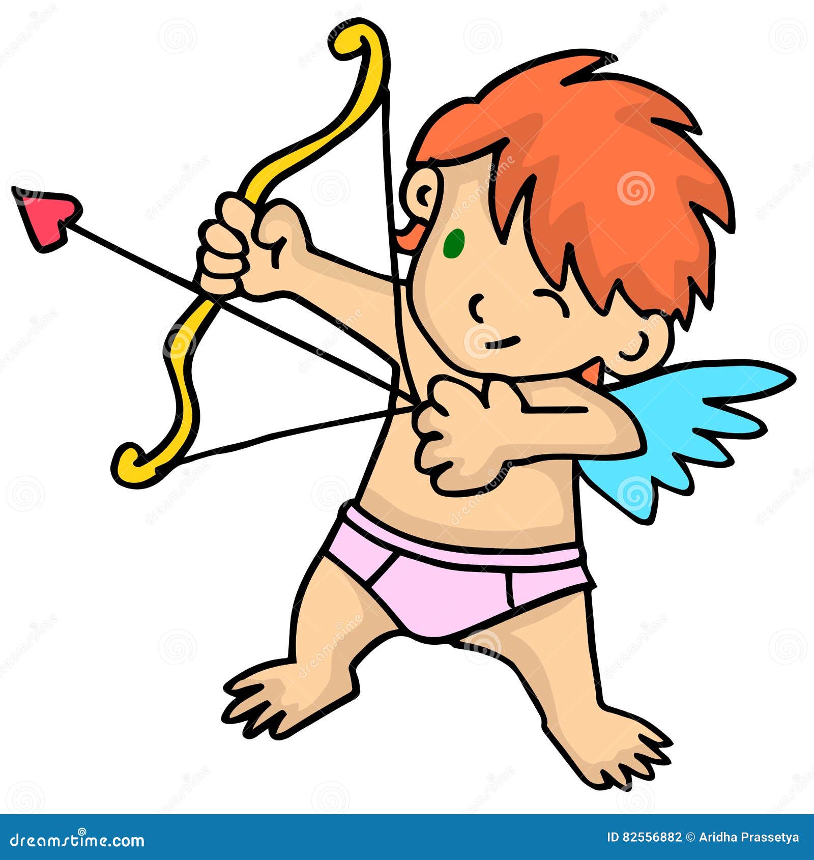 Cupido Del Bebé Con La Historieta De La Flecha Ilustración del Vector -  Ilustración de vacaciones, bebé: 82556882, image size:1600x1690