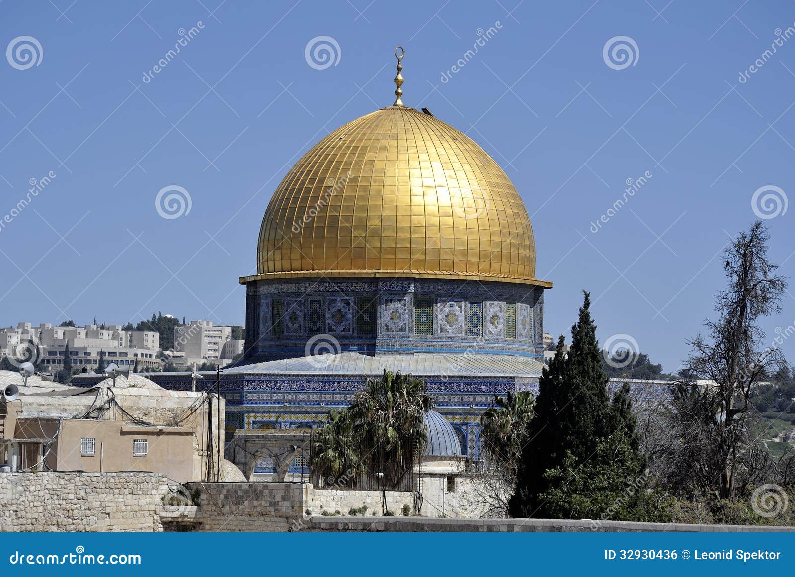 Cupola Del Tempio Della Roccia, Gerusalemme. Fotografia Stock
