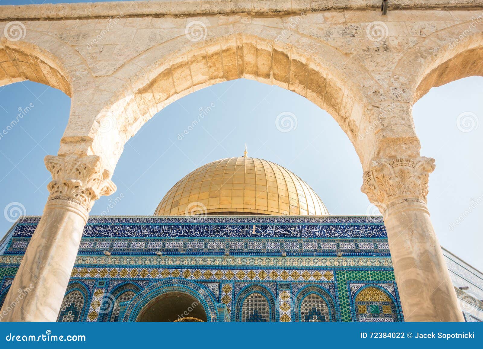 Cupola Della Moschea Della Roccia Su Temple Mount a Gerusalemme
