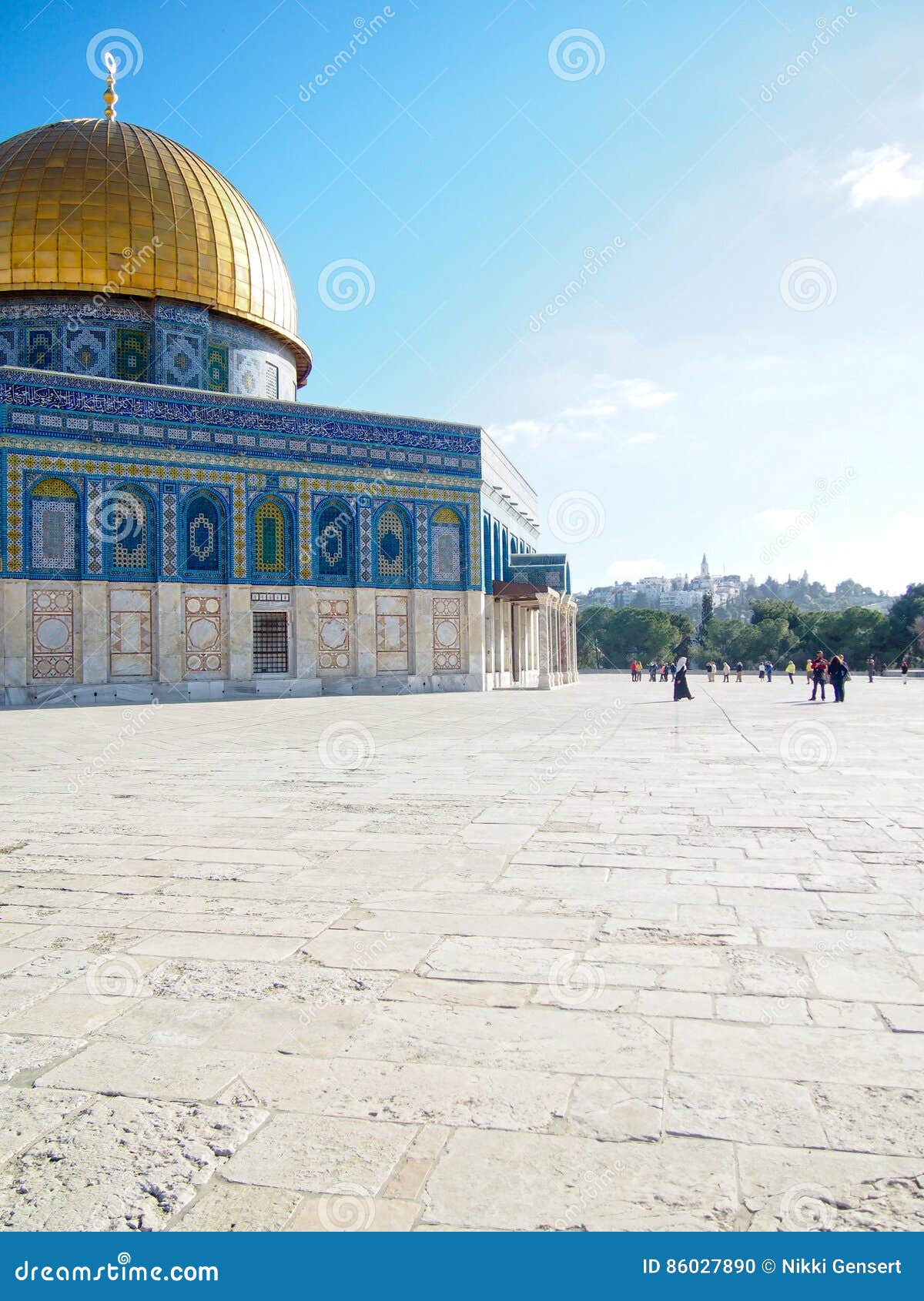 Cupola Della Moschea Gerusalemme Della Roccia Fotografia Stock