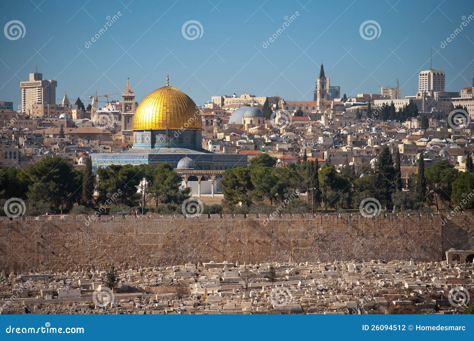 Cupola Della Roccia a Gerusalemme Fotografia Stock Immagine di