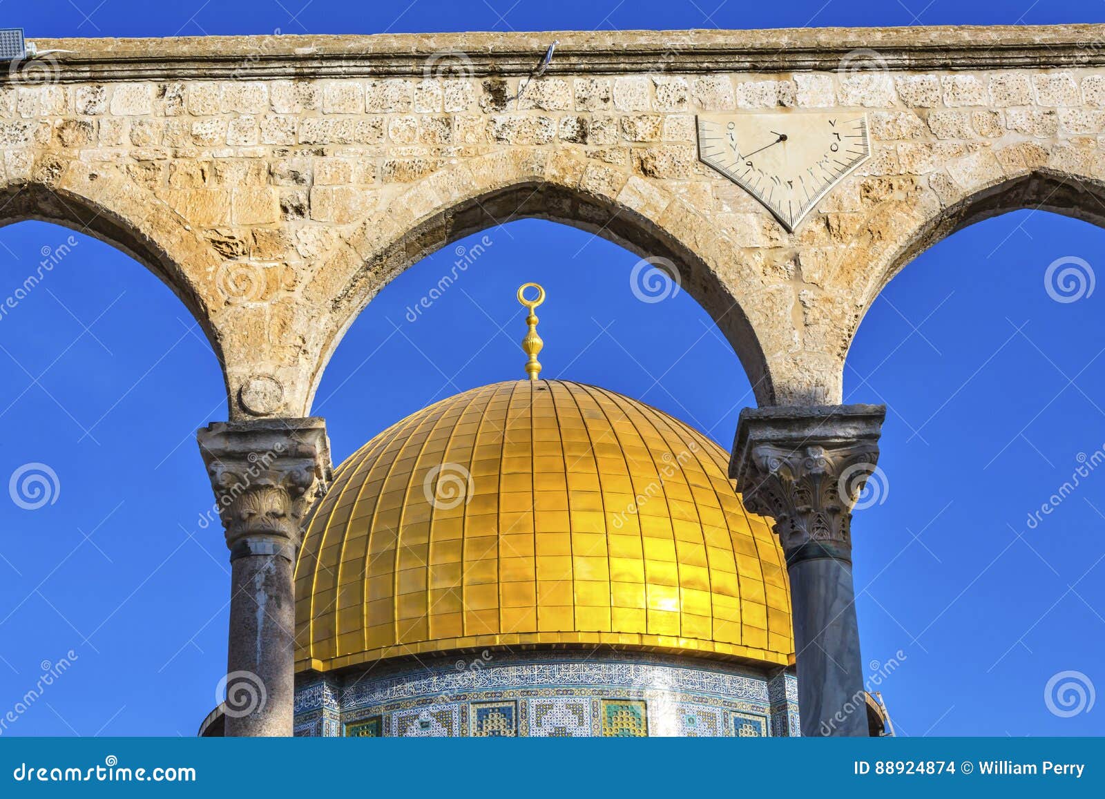 Cupola Della Roccia Temple Mount Gerusalemme Israele Fotografia Stock