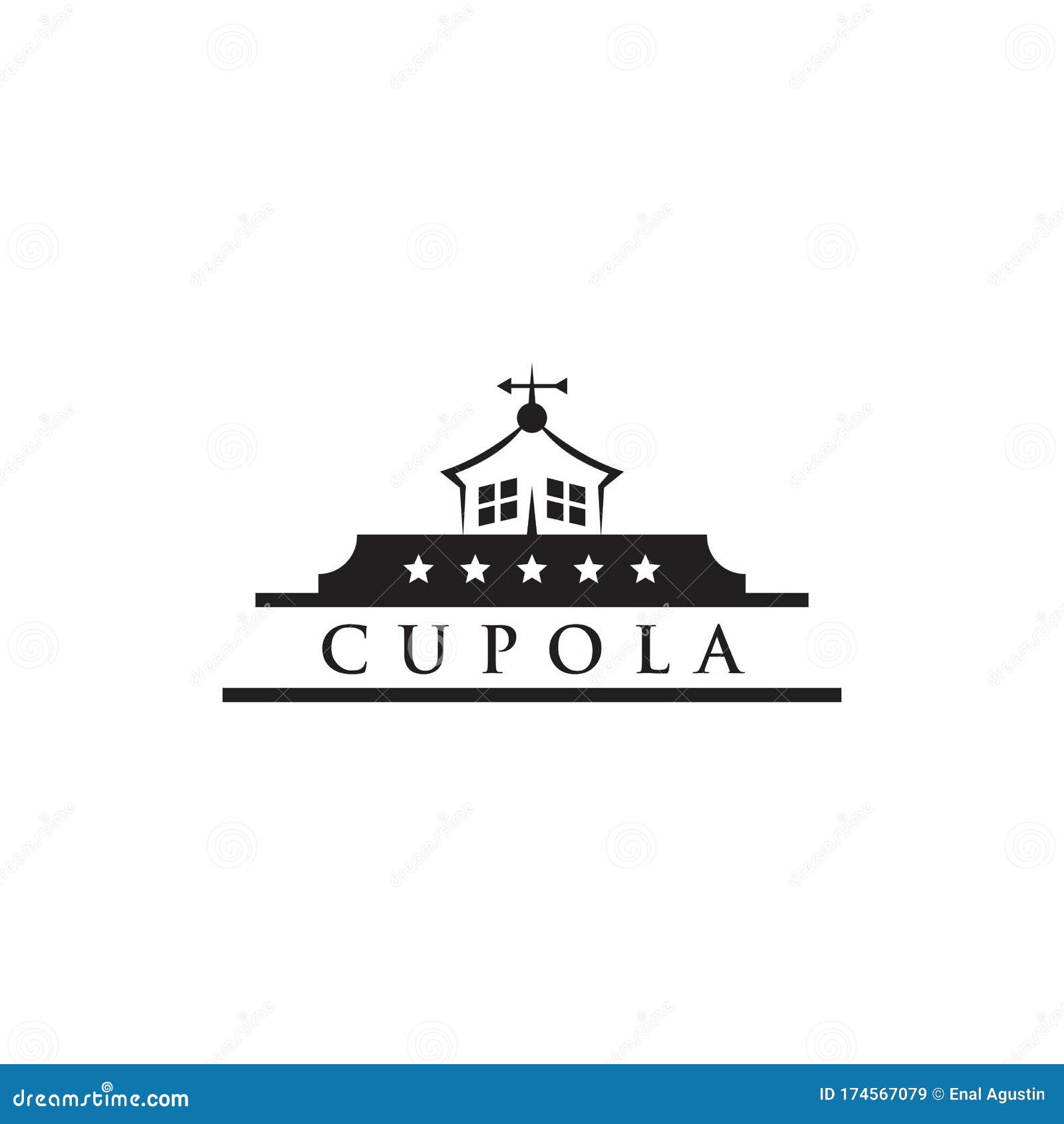 Cupola Farm Logo Design Icon Vector Template Stock Vector