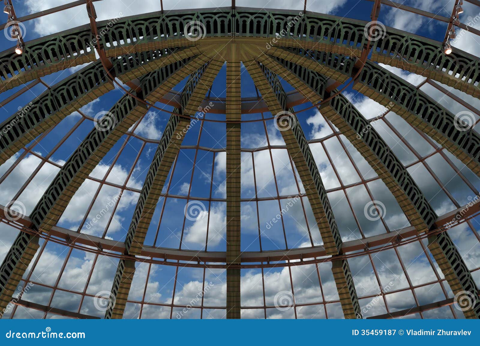 Cupola fatta da vetro immagine stock. Immagine di interno 35459187