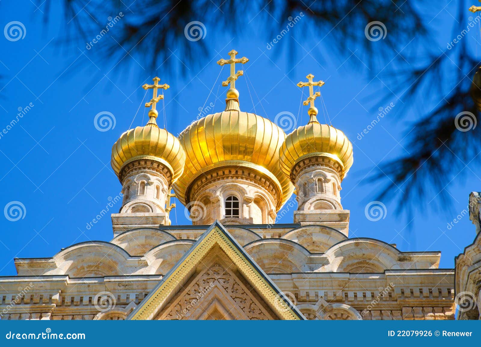 Cupola of Maria Magdalena Church in Jerusalem Stock Photo Image of