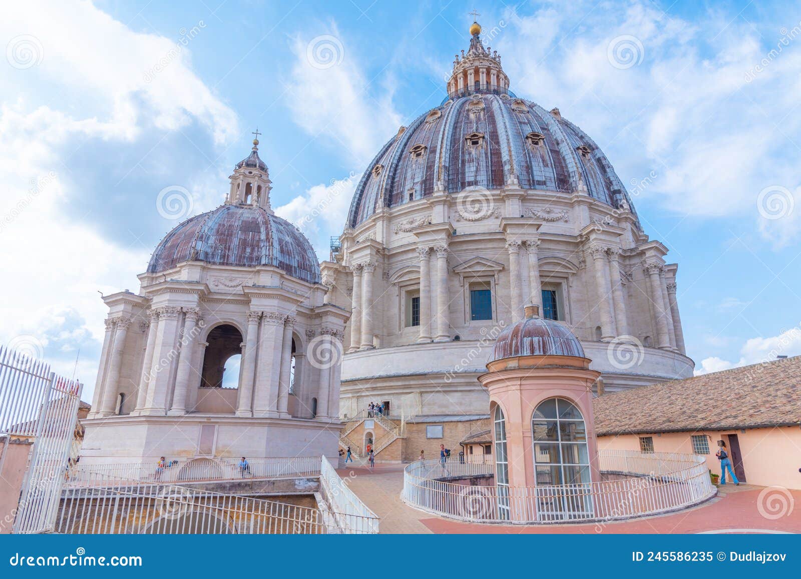 Cupola of Saint Peter Basilica in Vatican Stock Image Image of