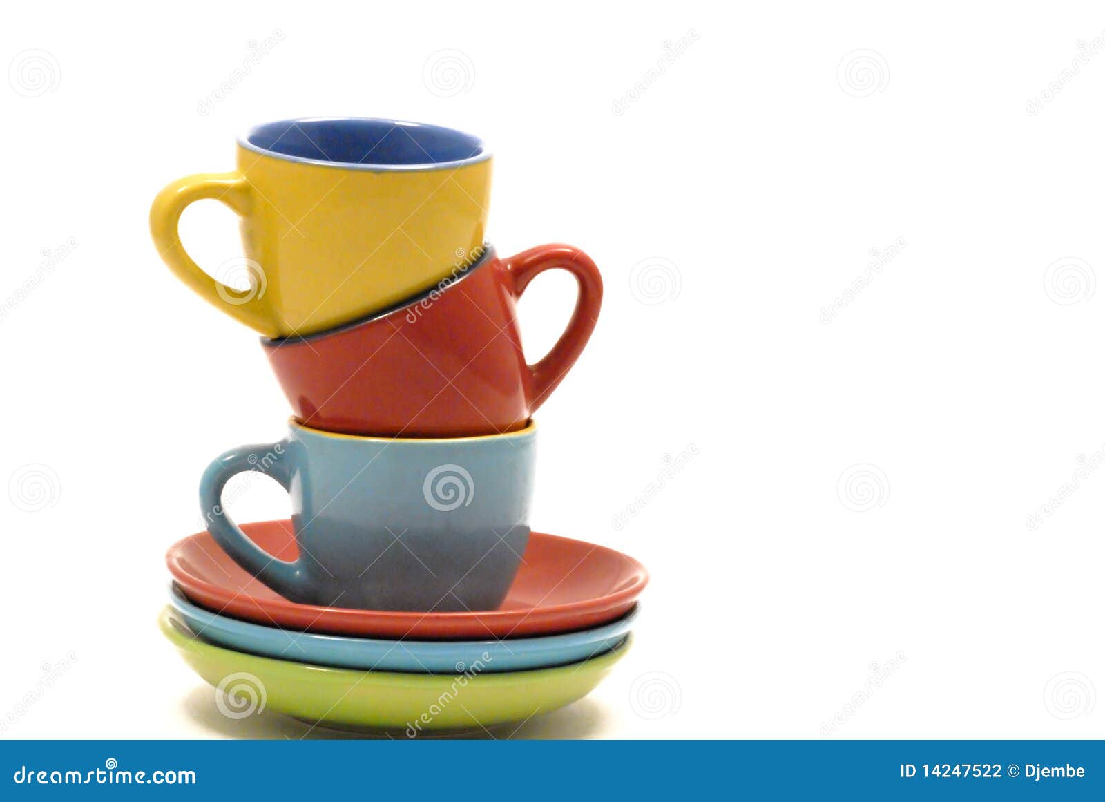 Cups coffee stock photo. Image of kitchen, plate, mugs 14247522