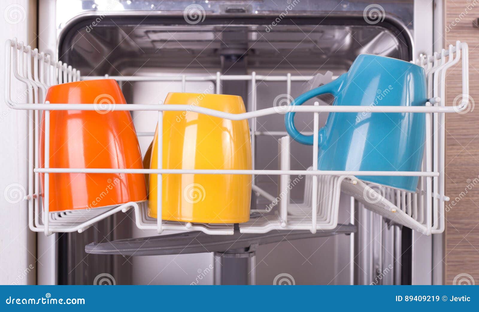 Cups in dishwasher stock image. Image of equipment, machine 89409219