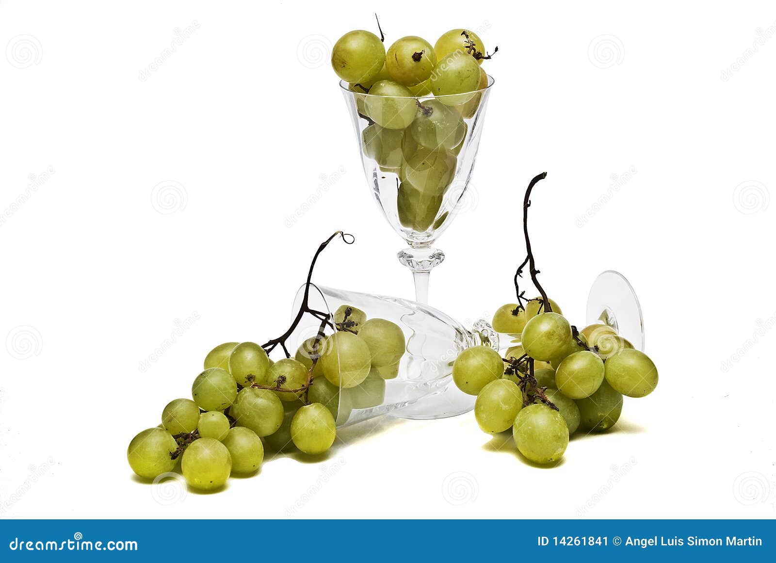 Cups and grapes. stock image. Image of viticulture, crystal 14261841