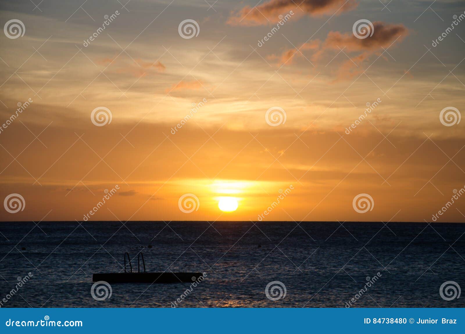 Curacao Porto Mari Beach Sunset Late Afternoon Stock Photo Image Of